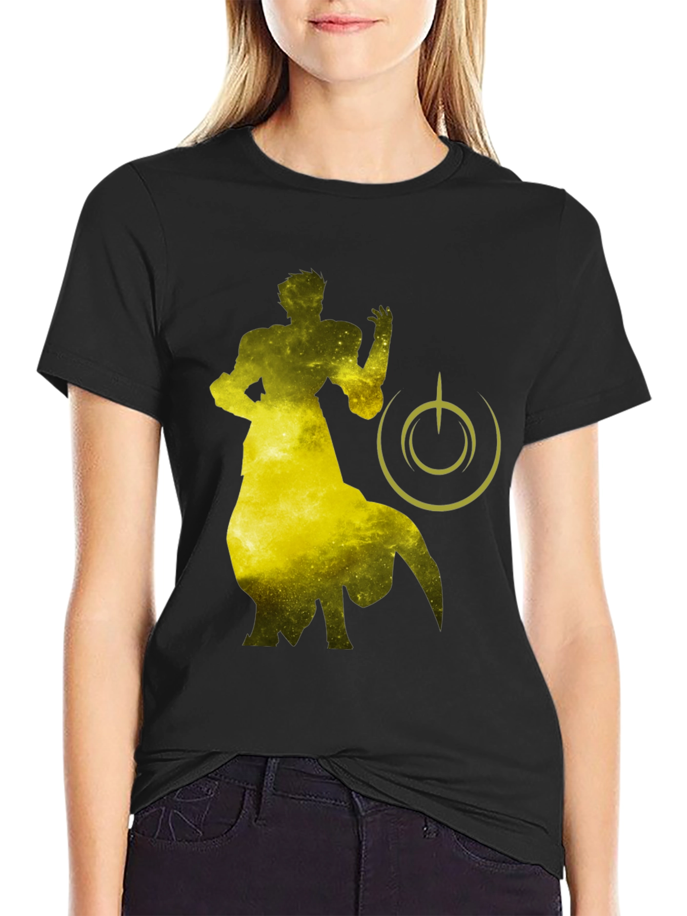 Sci-Fi Silhouette Graphic Black T-Shirt