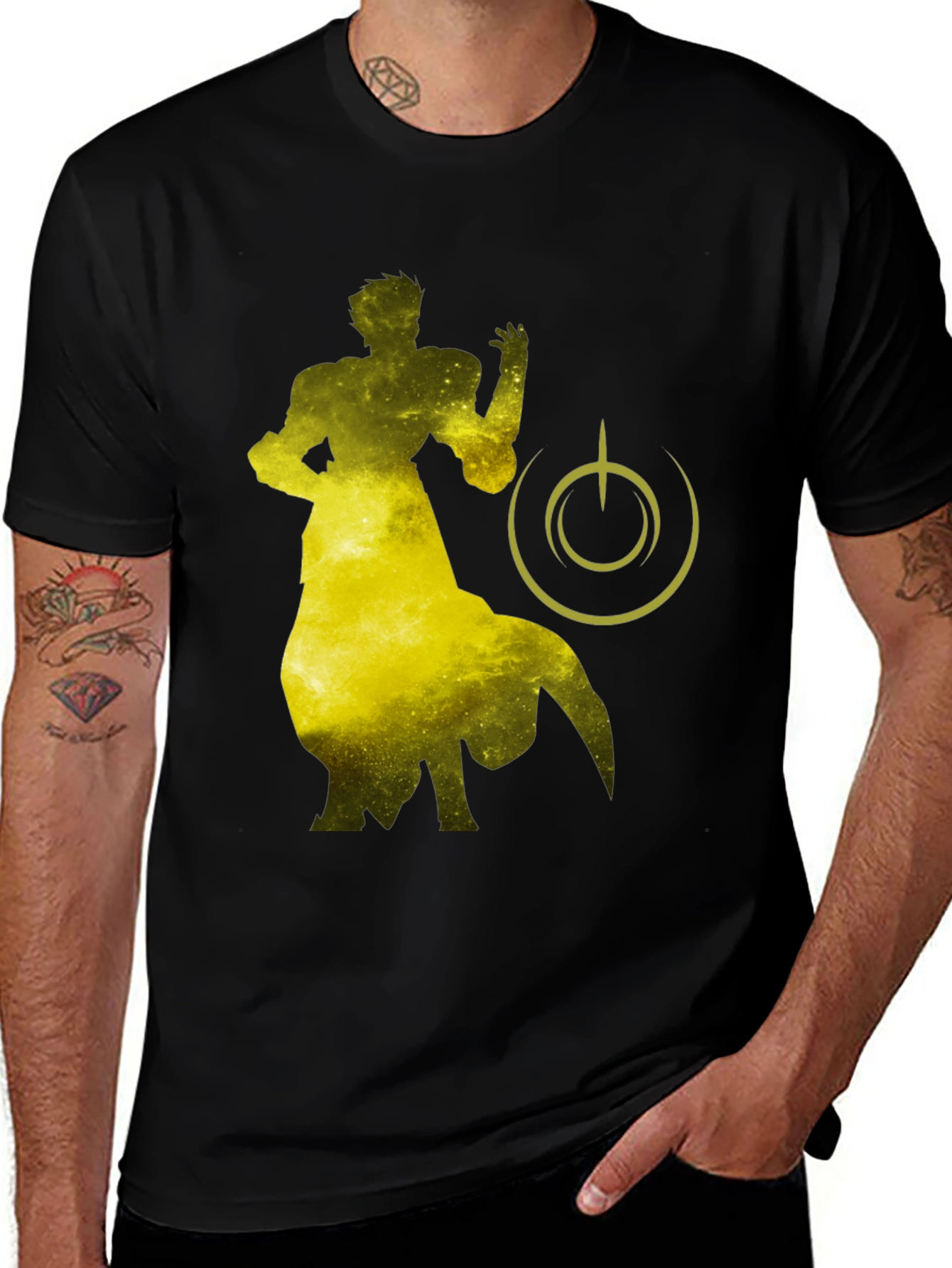 Sci-Fi Silhouette Graphic Black T-Shirt