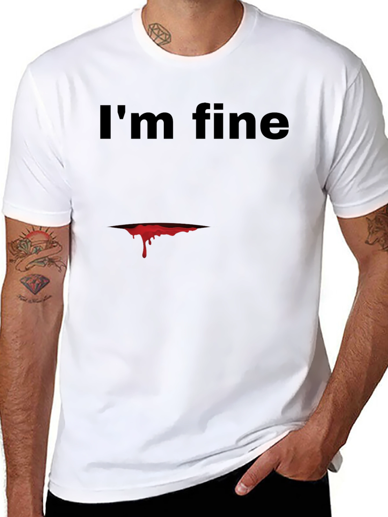 Im Fine Graphic Tee - Dark Humor T-Shirt