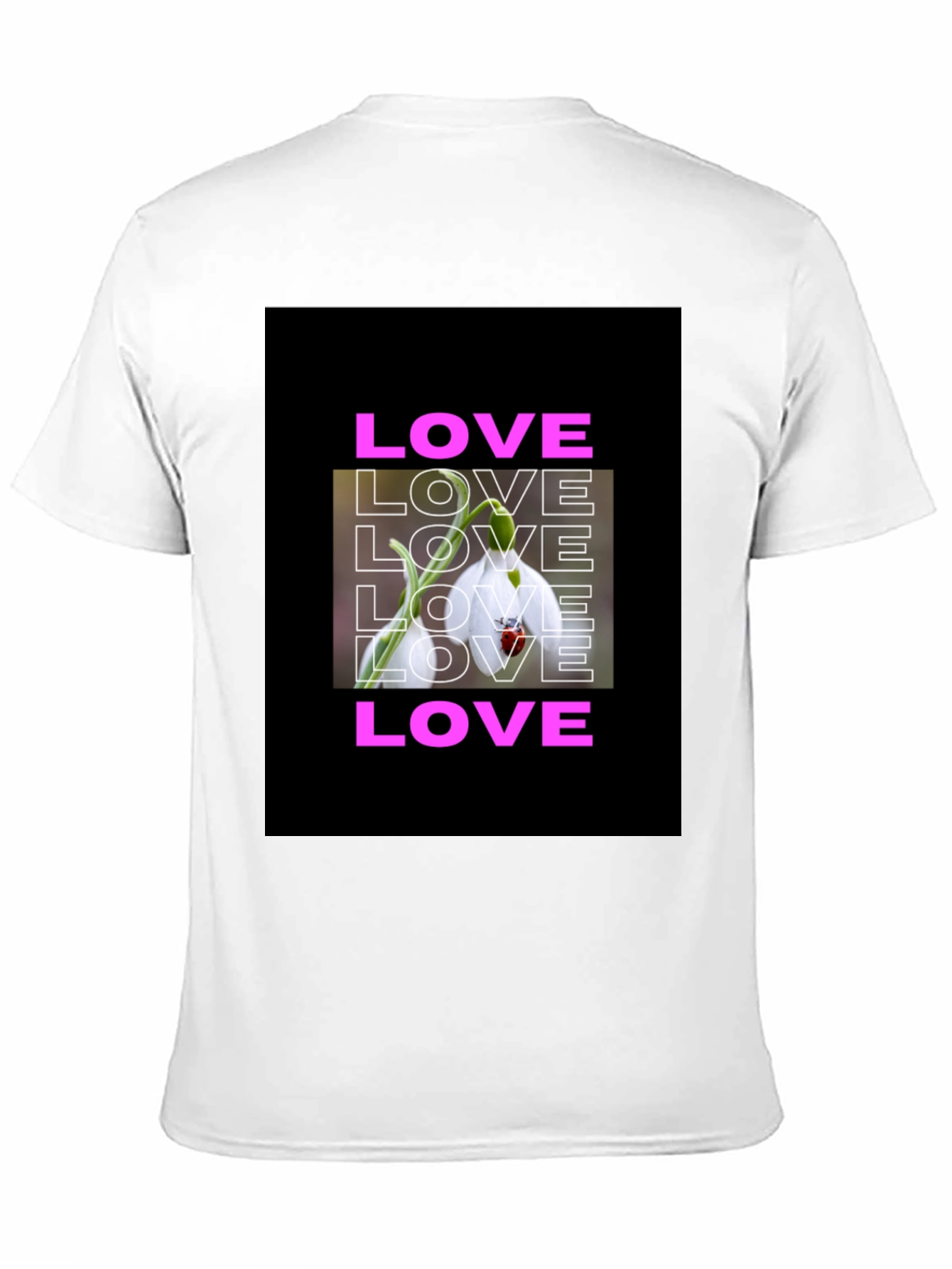 Love Flower Graphic T-Shirt - Black