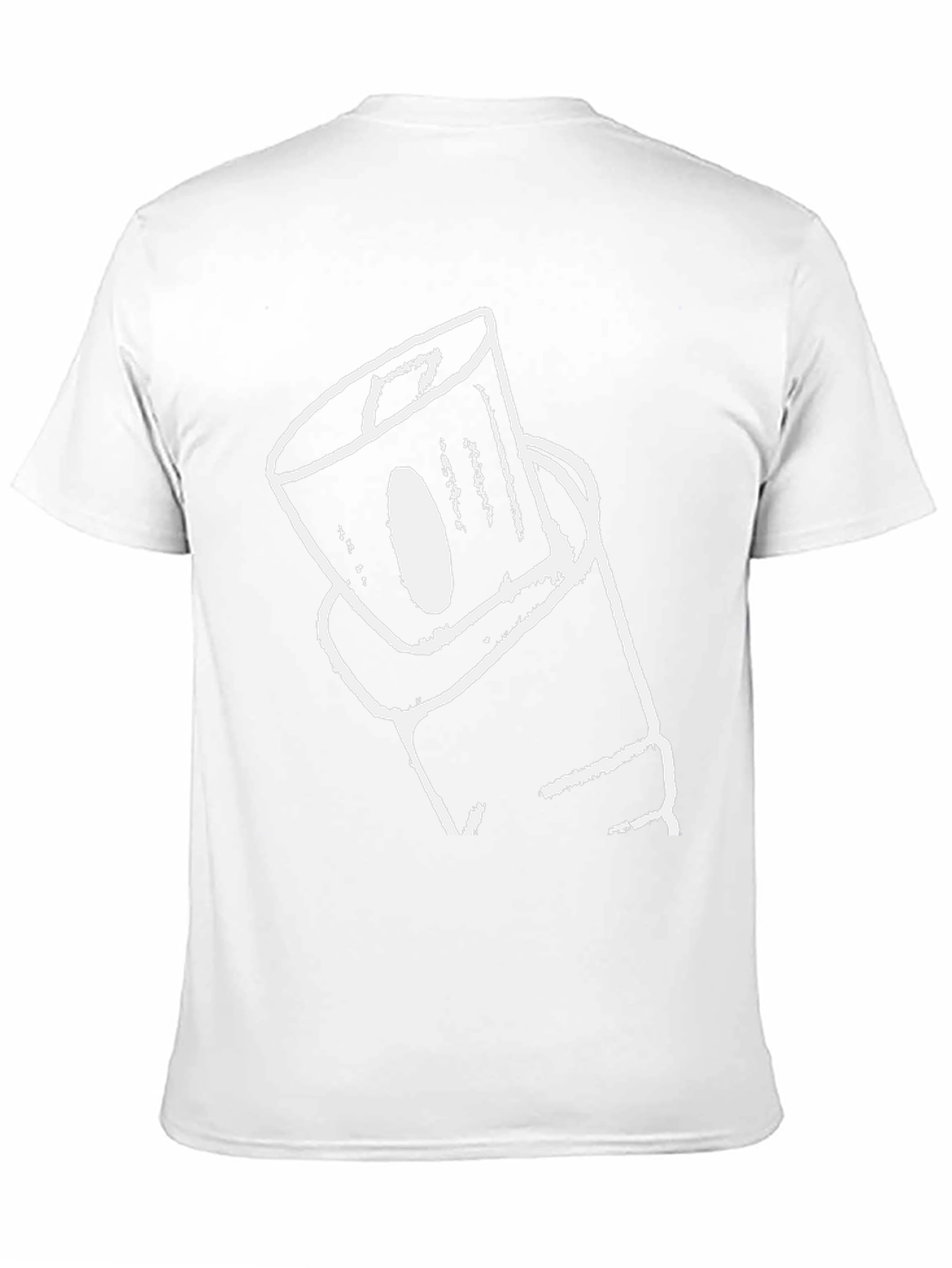 Abstract Can Graphic Tee - Black Cotton Casual Wear