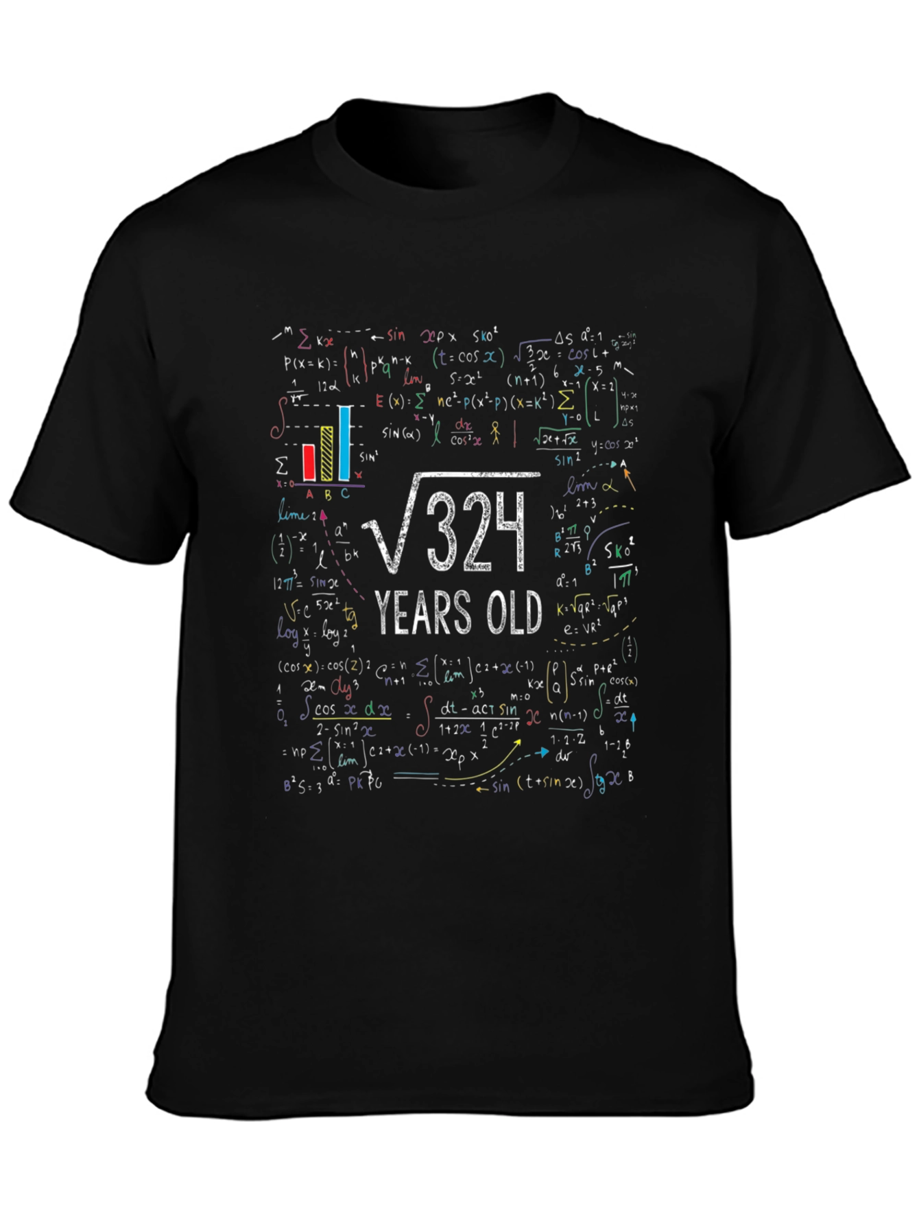 Square Root 324 Years Old Math T-Shirt