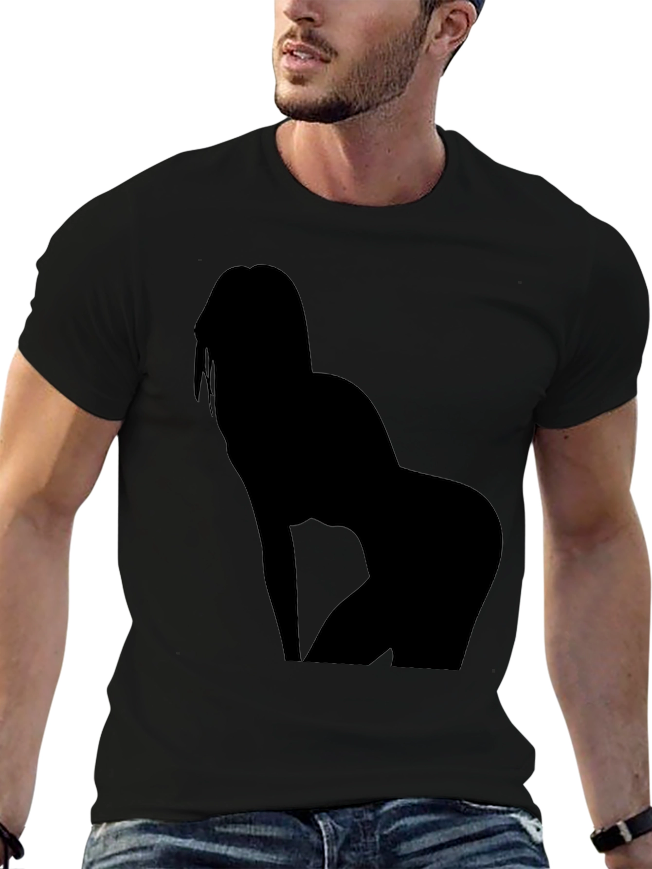 Black T-Shirt - Sexy Silhouette Graphic Tee