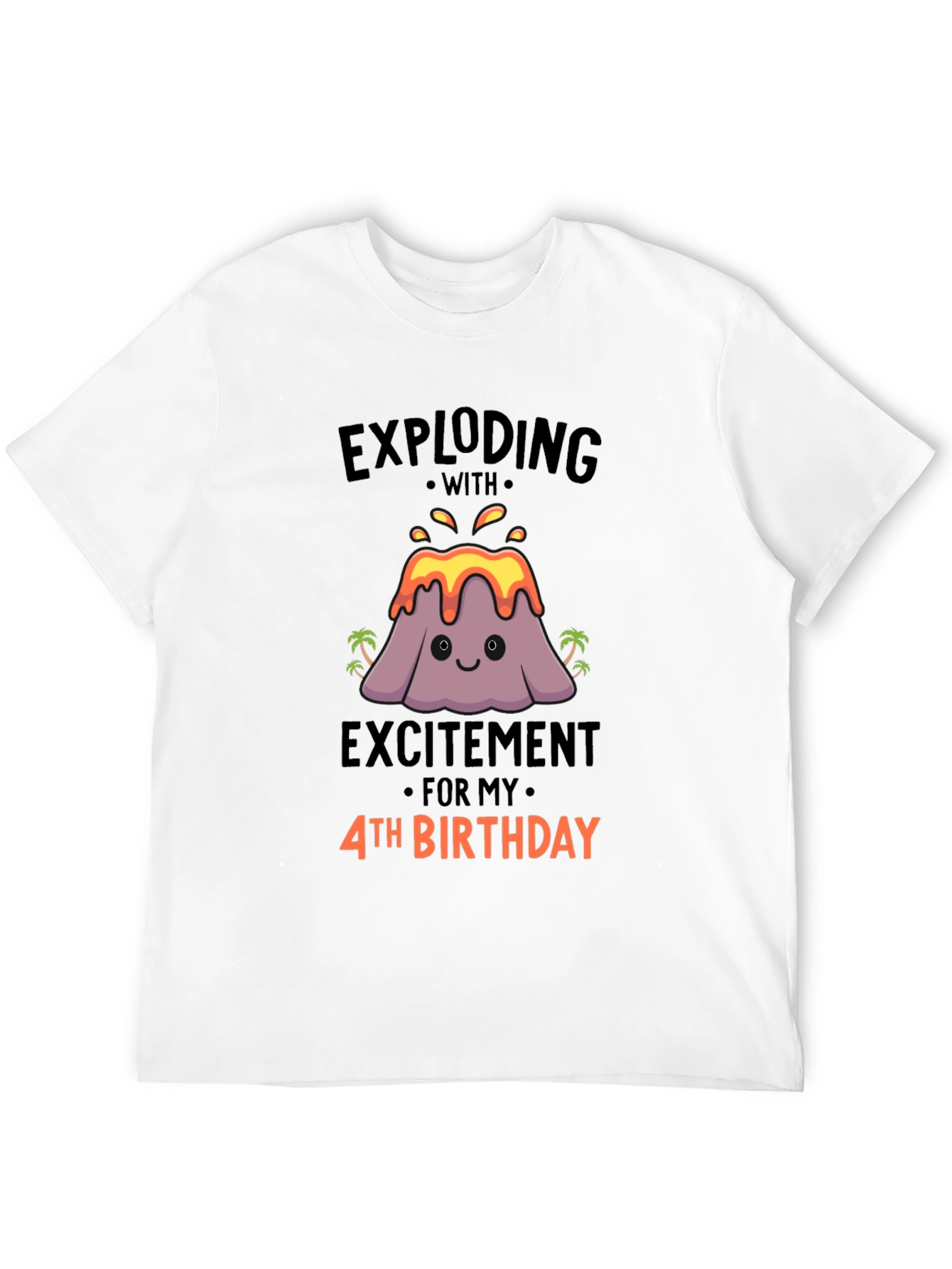 Exploding with Excitement 4th Birthday T-Shirt