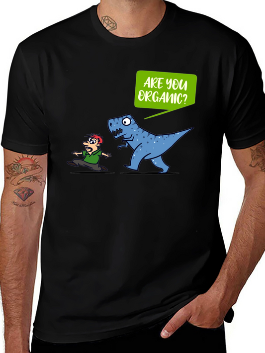 Organic T-Rex Graphic Tee - Funny Dinosaur Shirt
