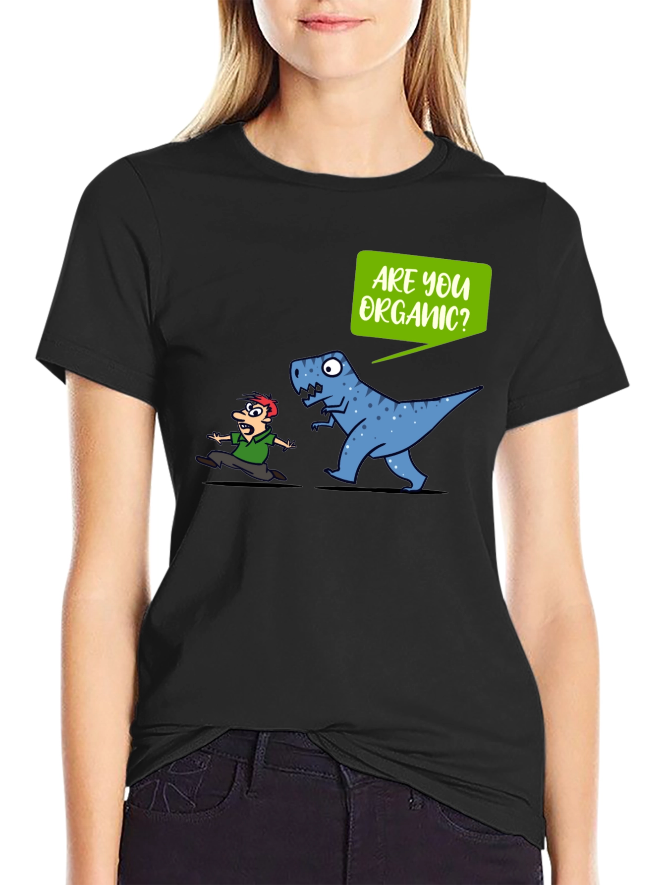 Organic T-Rex Graphic Tee - Funny Dinosaur Shirt