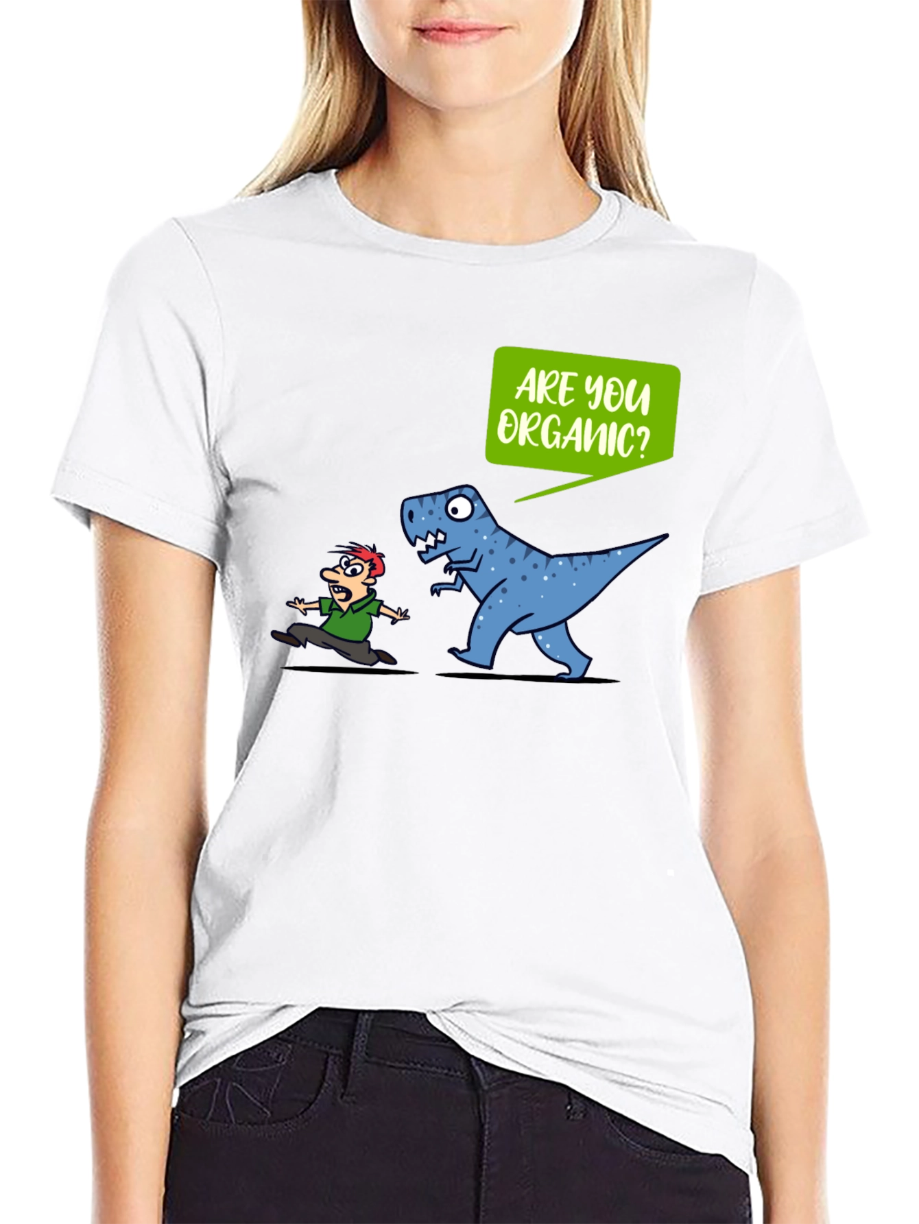 Organic T-Rex Graphic Tee - Funny Dinosaur Shirt