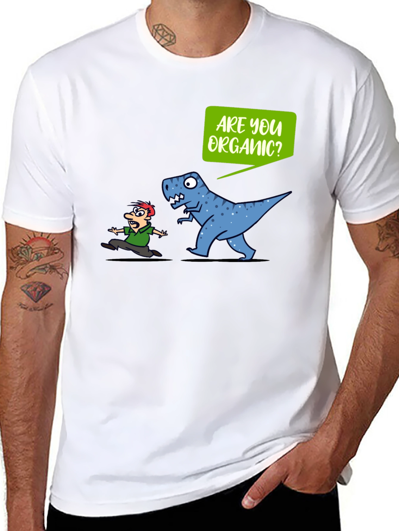 Organic T-Rex Graphic Tee - Funny Dinosaur Shirt