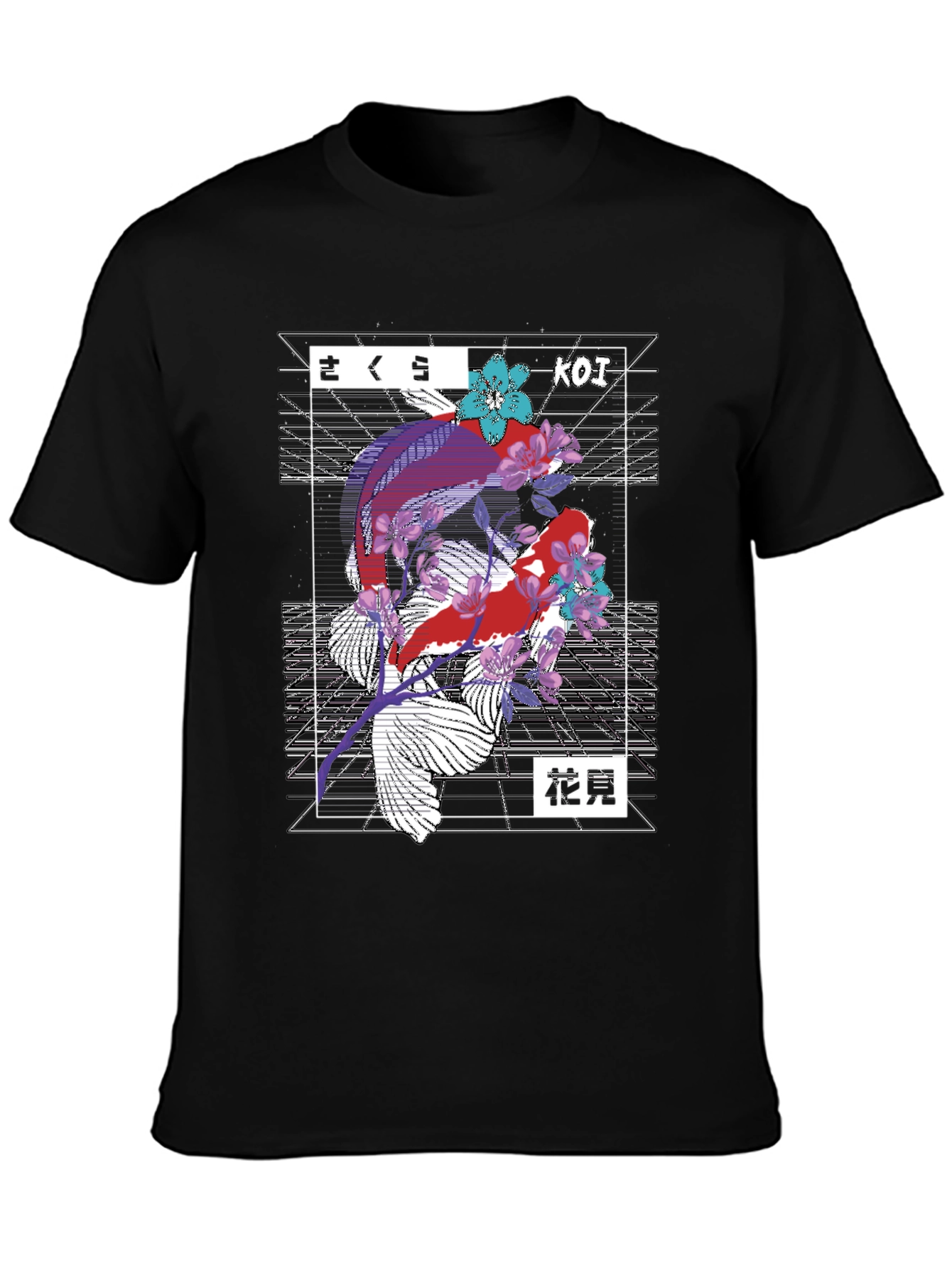 Koi Fish Graphic Tee - Sakura Aesthetic