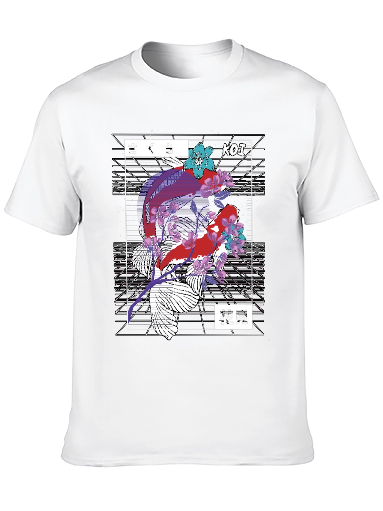 Koi Fish Graphic Tee - Sakura Aesthetic