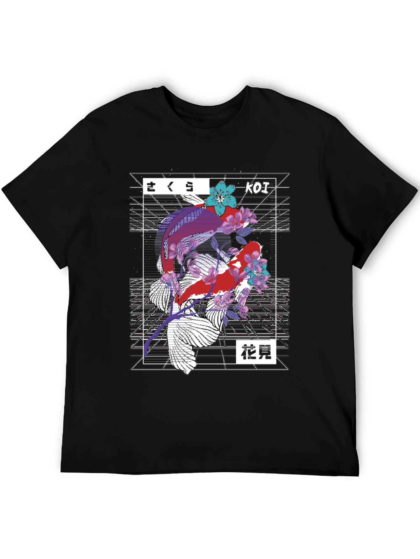 Koi Fish Graphic Tee - Sakura Aesthetic