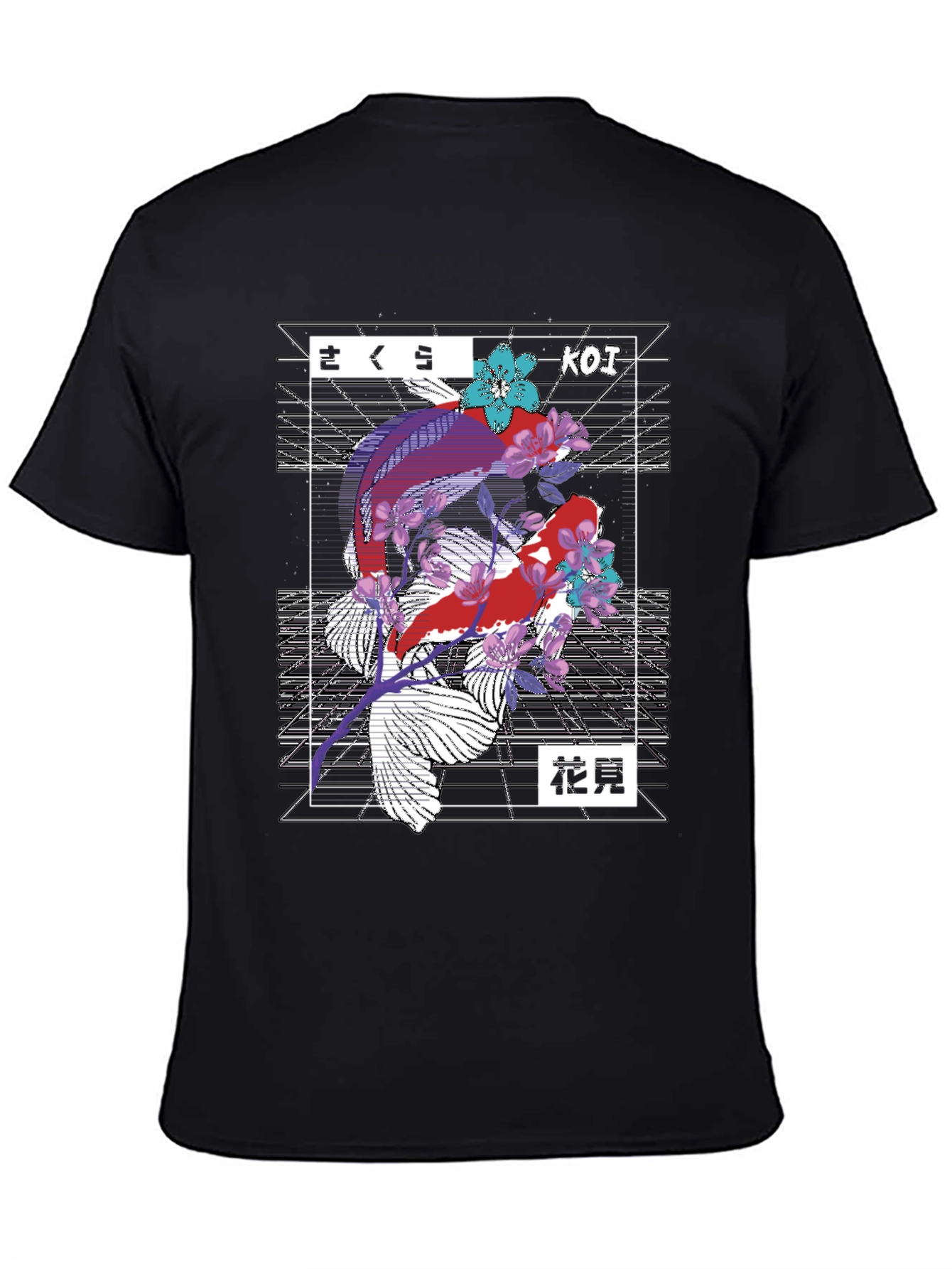 Koi Fish Graphic Tee - Sakura Aesthetic