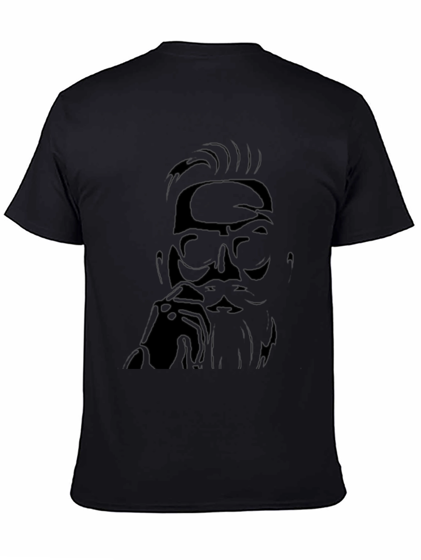 Modern Black T-Shirt with Graphic Print