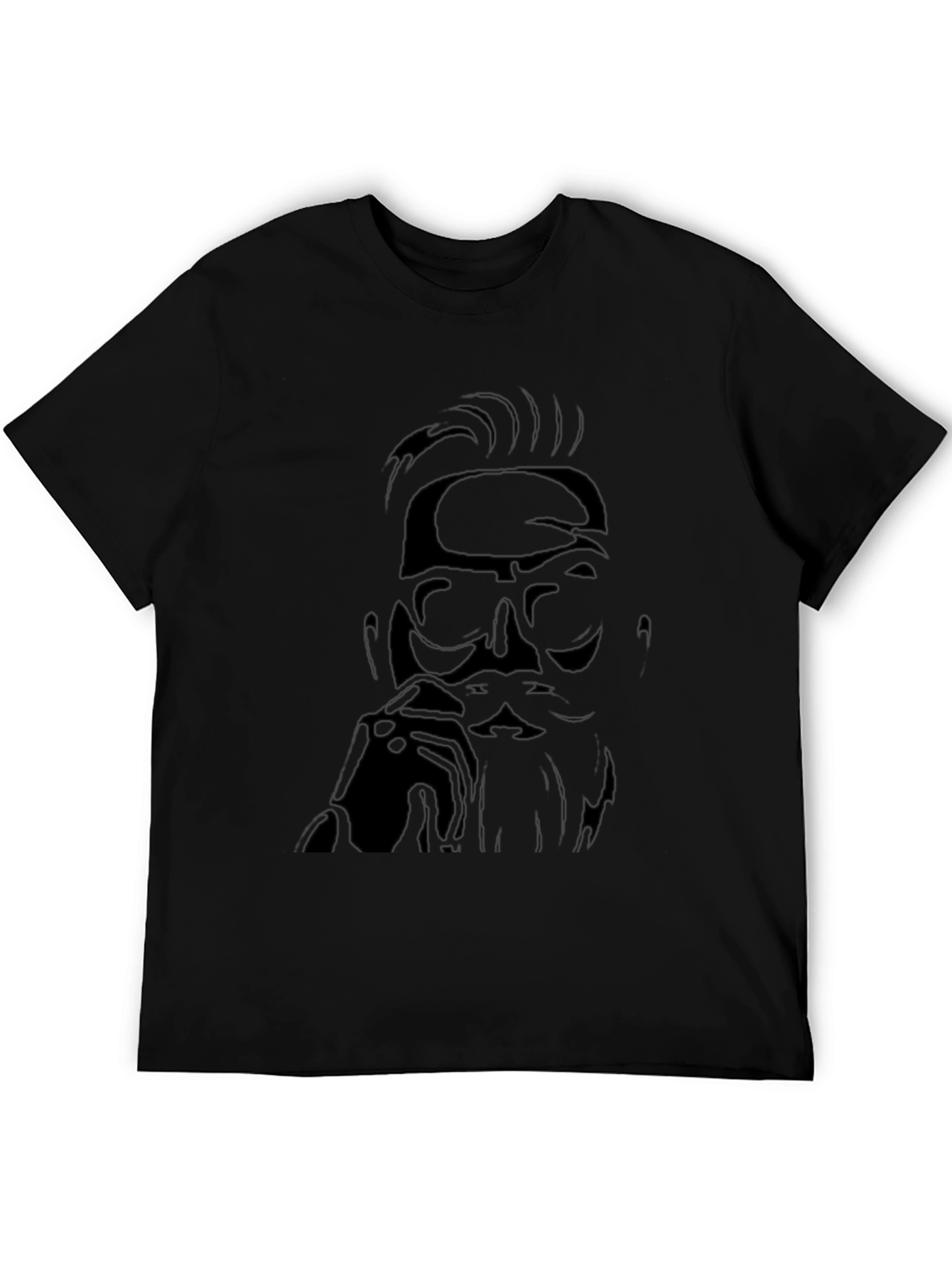 Modern Black T-Shirt with Graphic Print