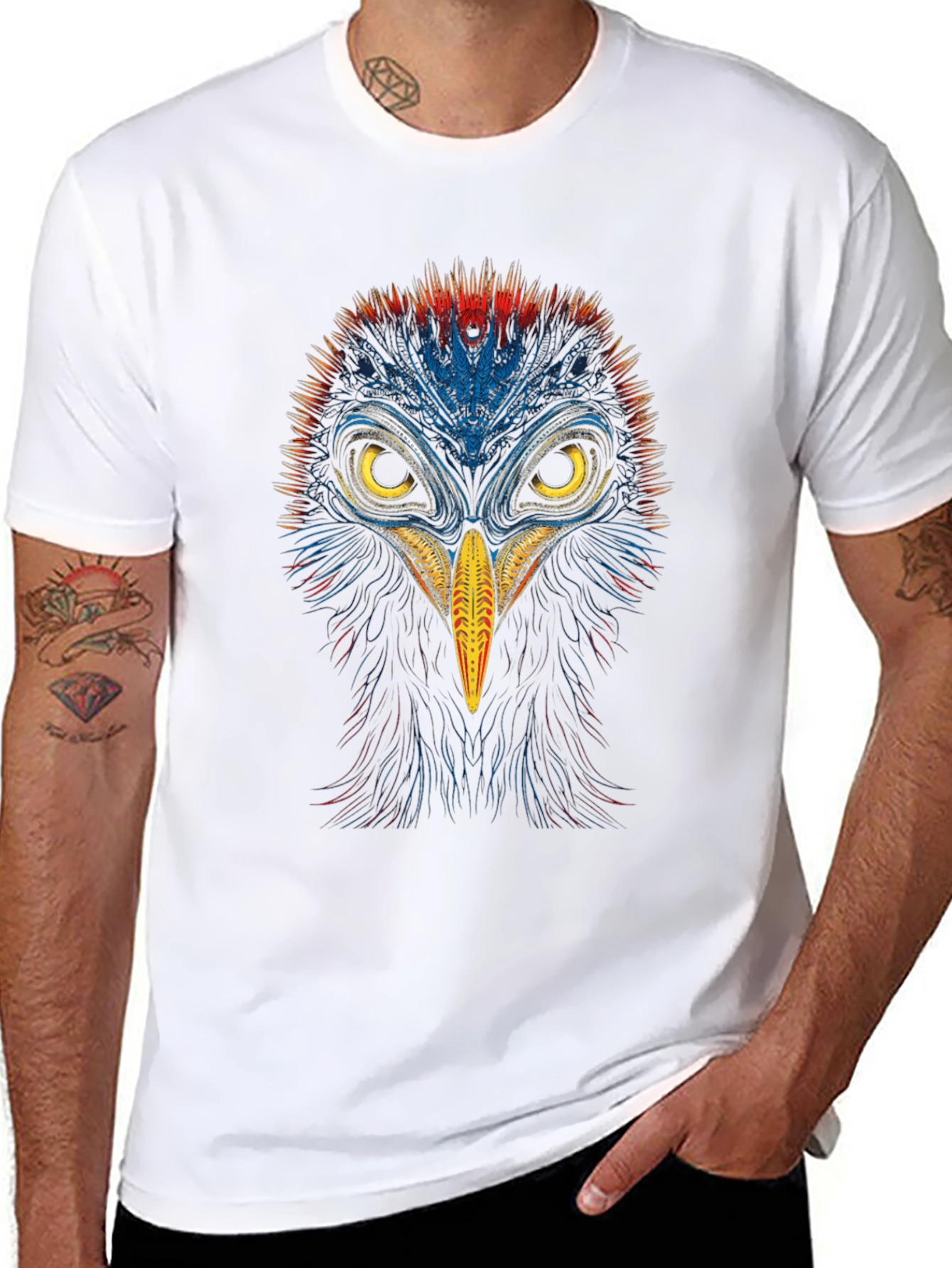 Vibrant Bird Graphic Tee - Bold & Unique Design