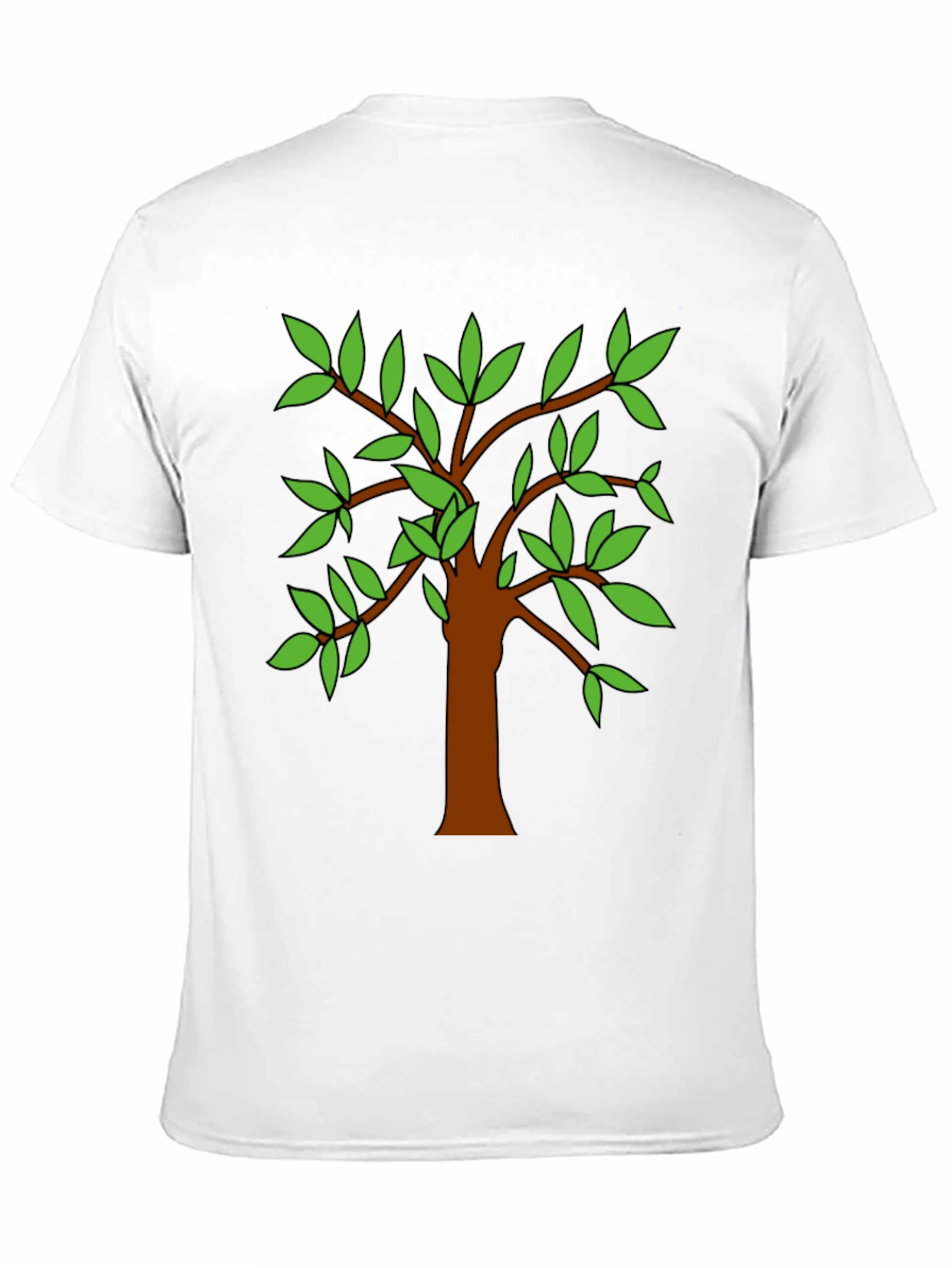 Nature Tree Graphic Tee - Casual Black T-Shirt