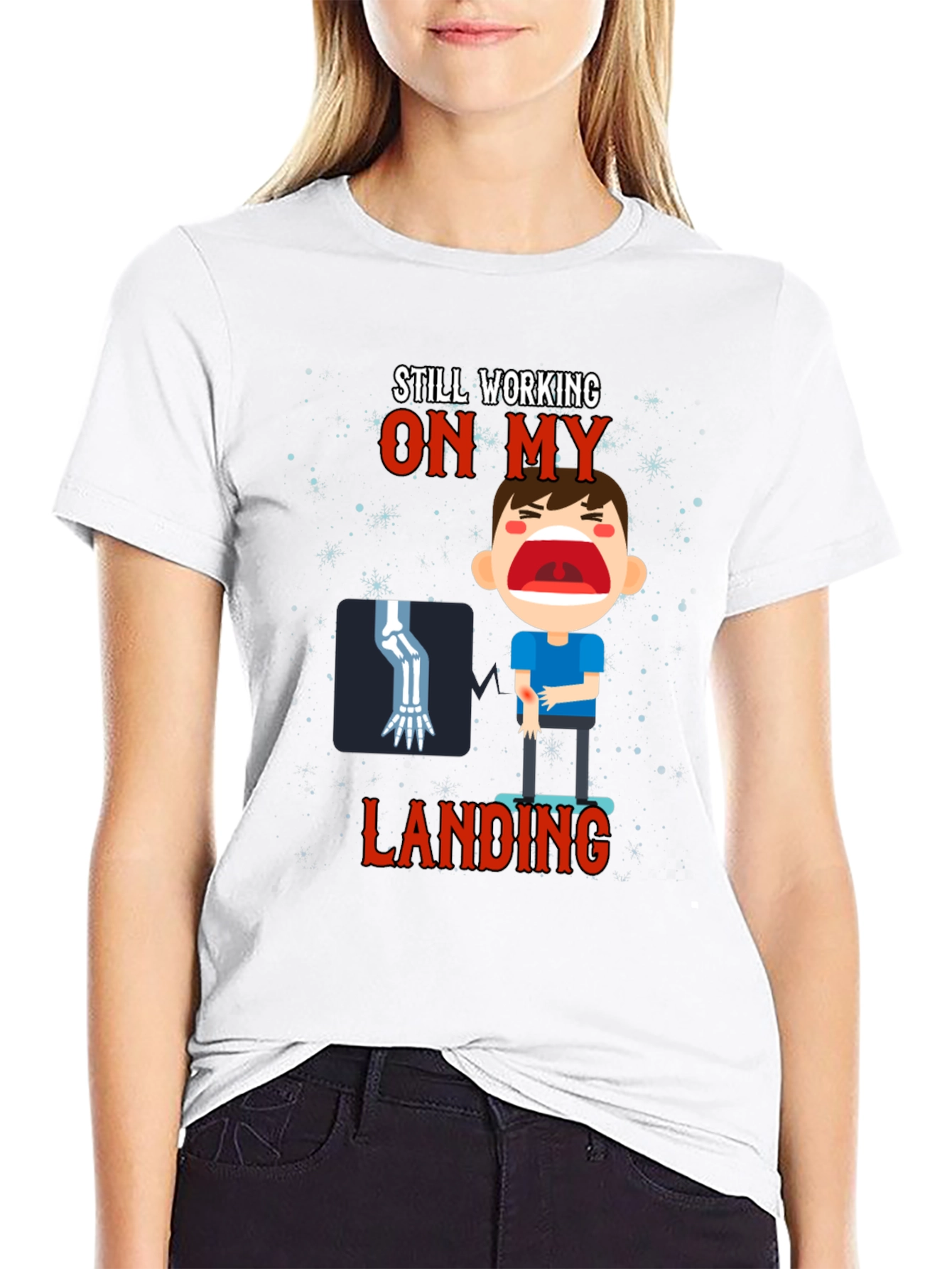 Still Working On My Landing Graphic Tee