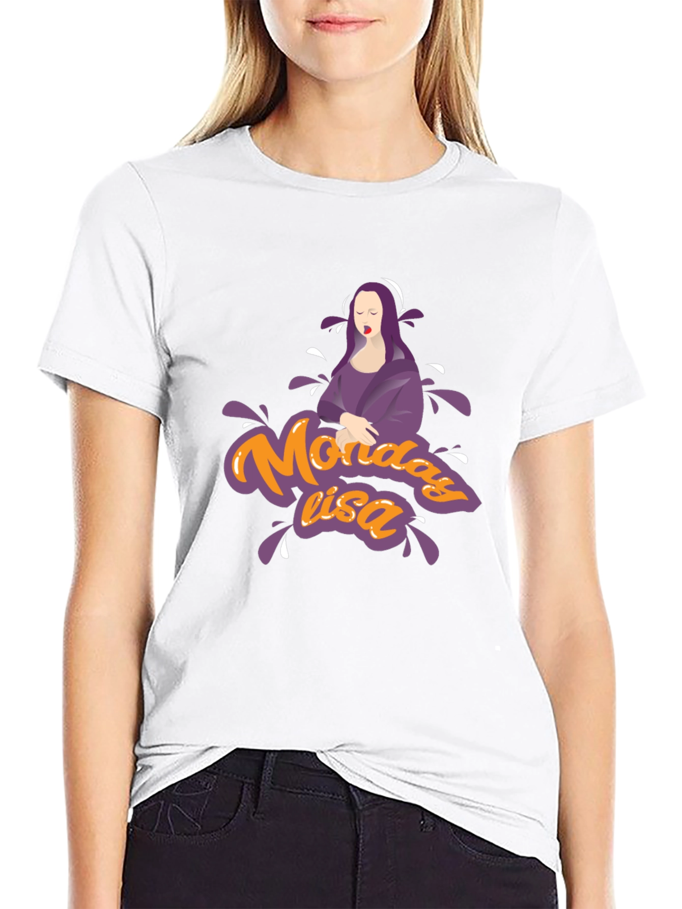 Monday Lisa Graphic Tee - Black Cotton T-Shirt