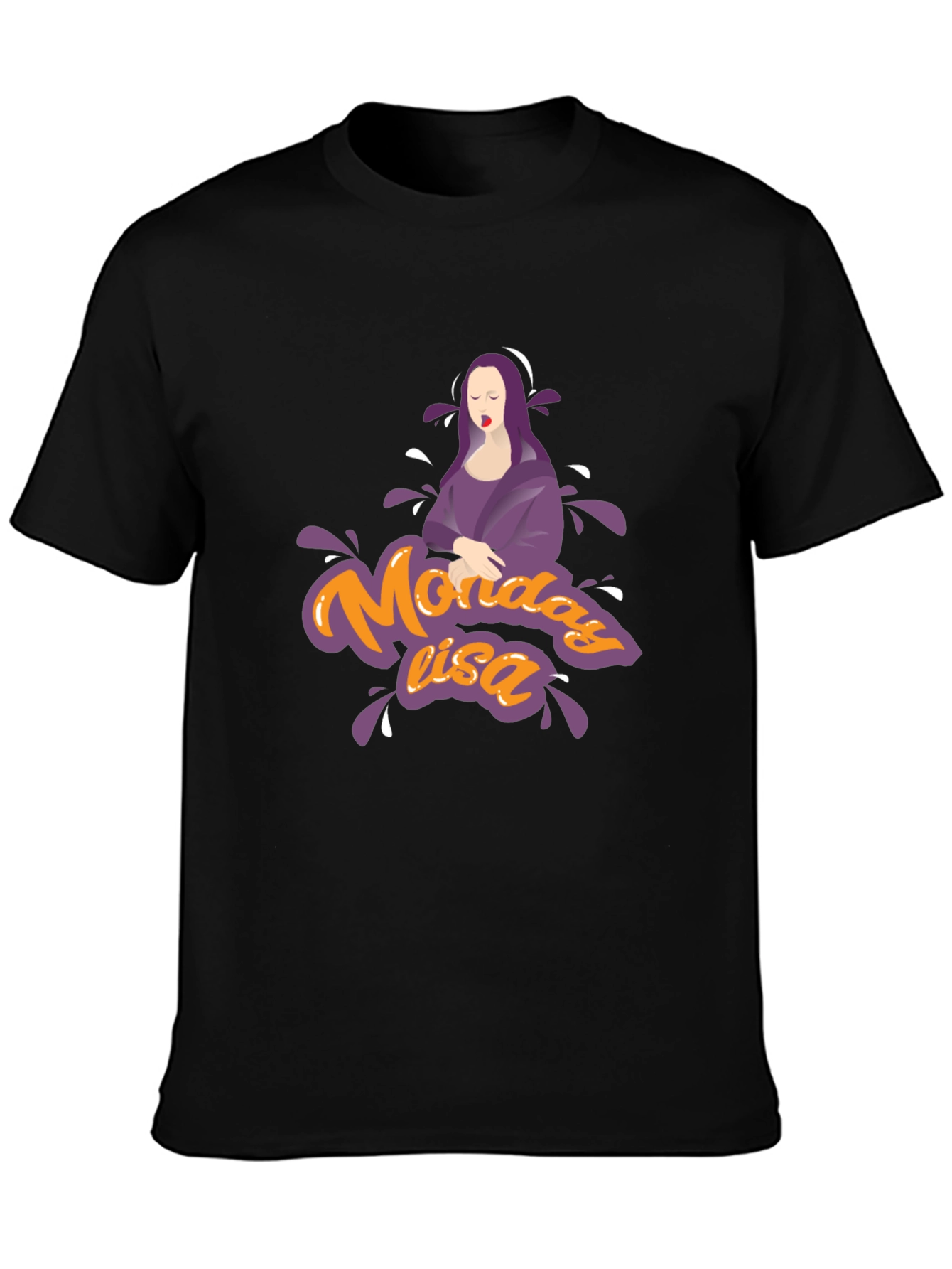 Monday Lisa Graphic Tee - Black Cotton T-Shirt