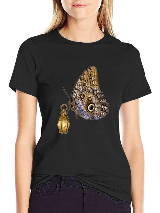 Butterfly Lantern Graphic Tee - Unique Design