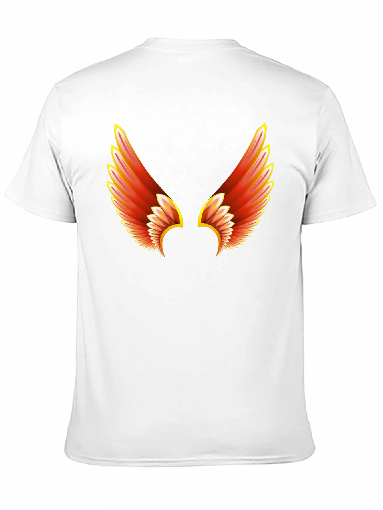 Fiery Wings Graphic Tee - Black Cotton T-Shirt