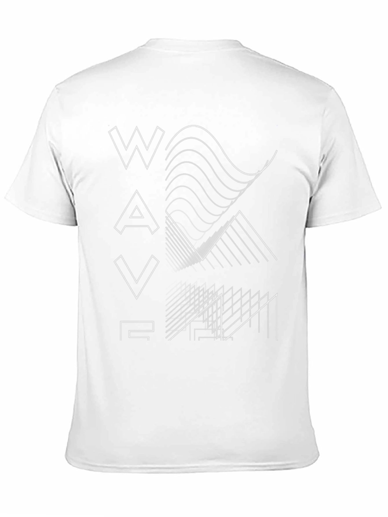 Abstract Waveform Graphic Black T-Shirt