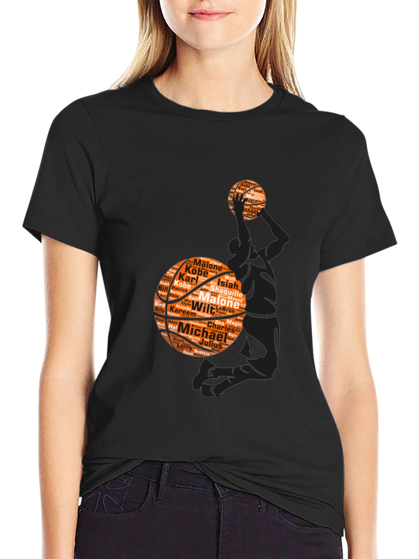 Basketball Legends Graphic Tee - Black