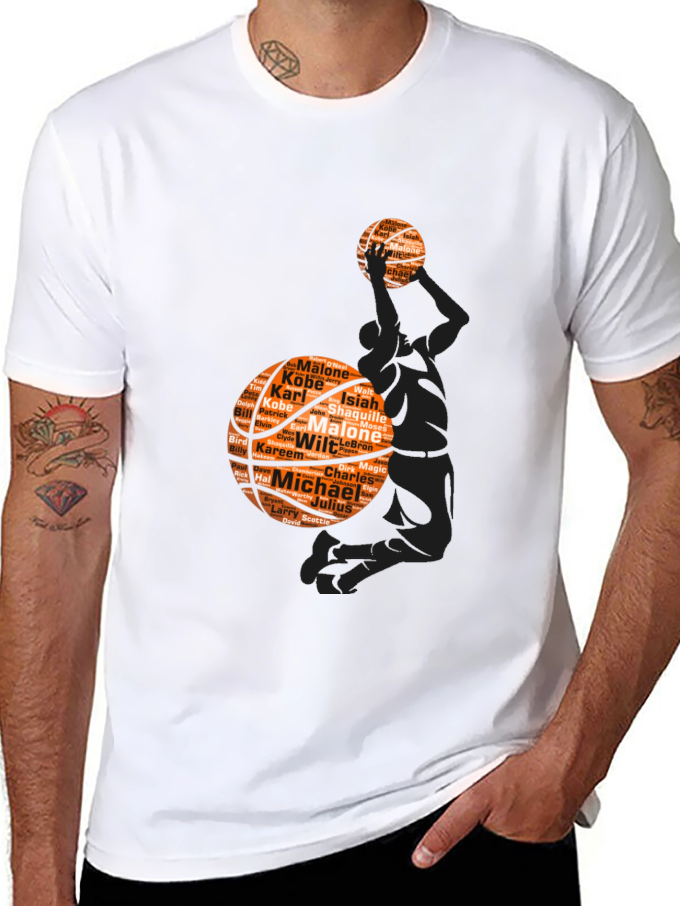 Basketball Legends Graphic Tee - Black