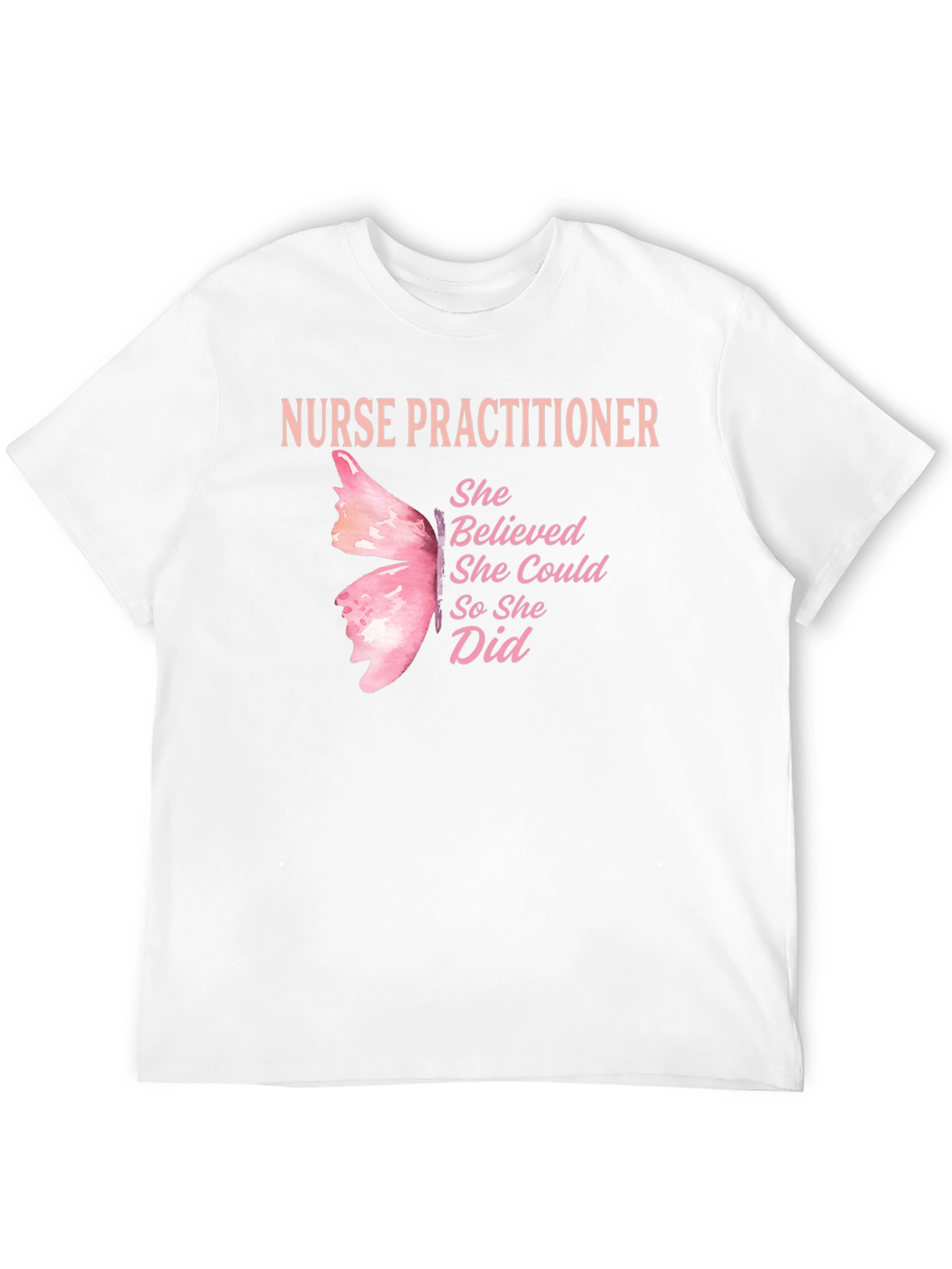 Nurse Practitioner Butterfly T-Shirt