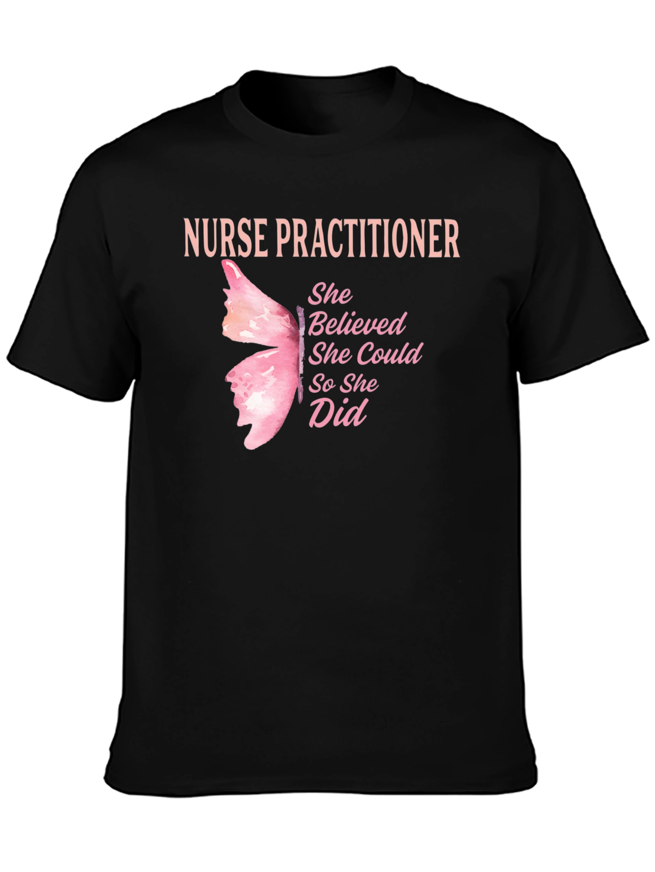 Nurse Practitioner Butterfly T-Shirt