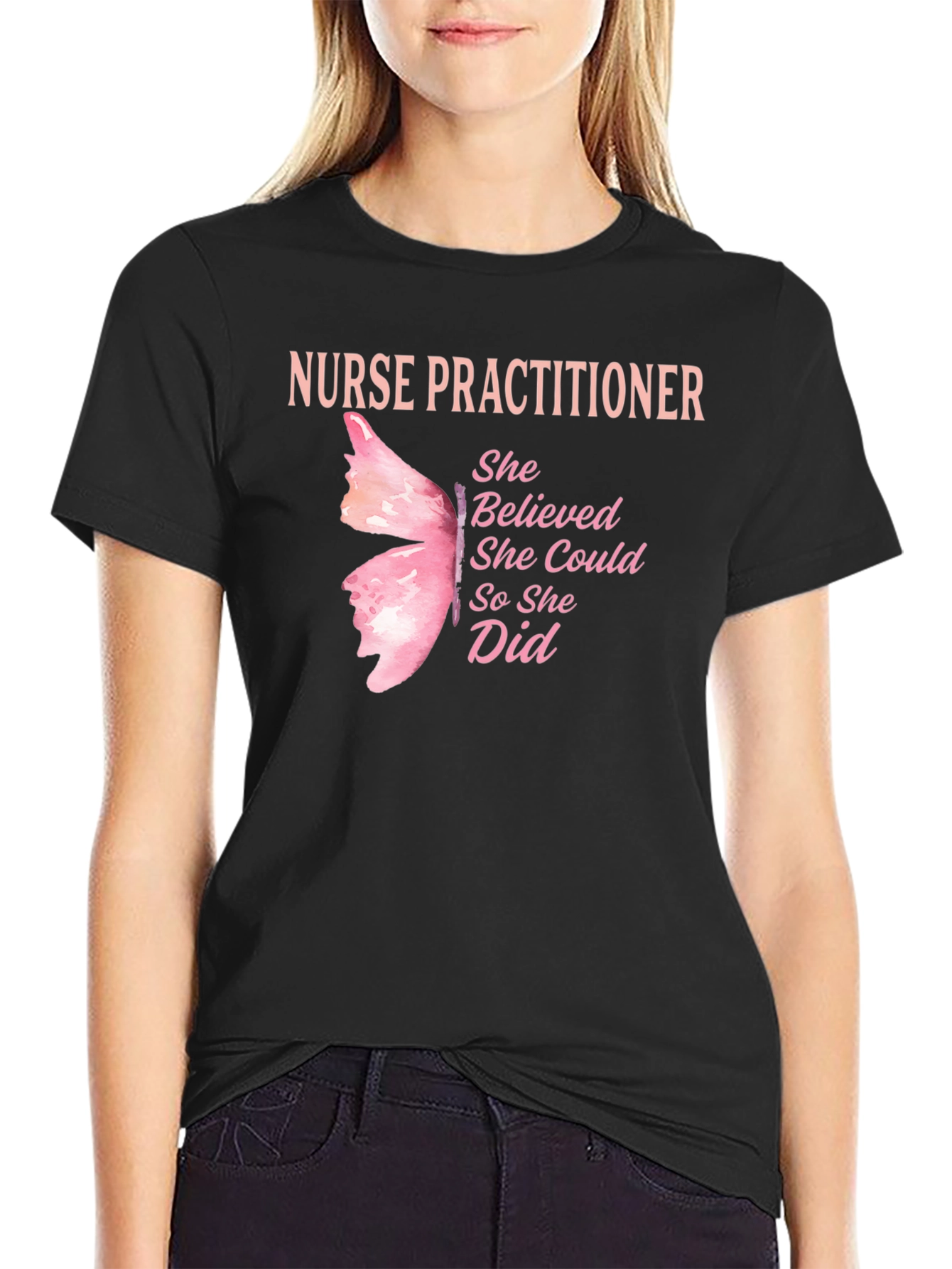 Nurse Practitioner Butterfly T-Shirt
