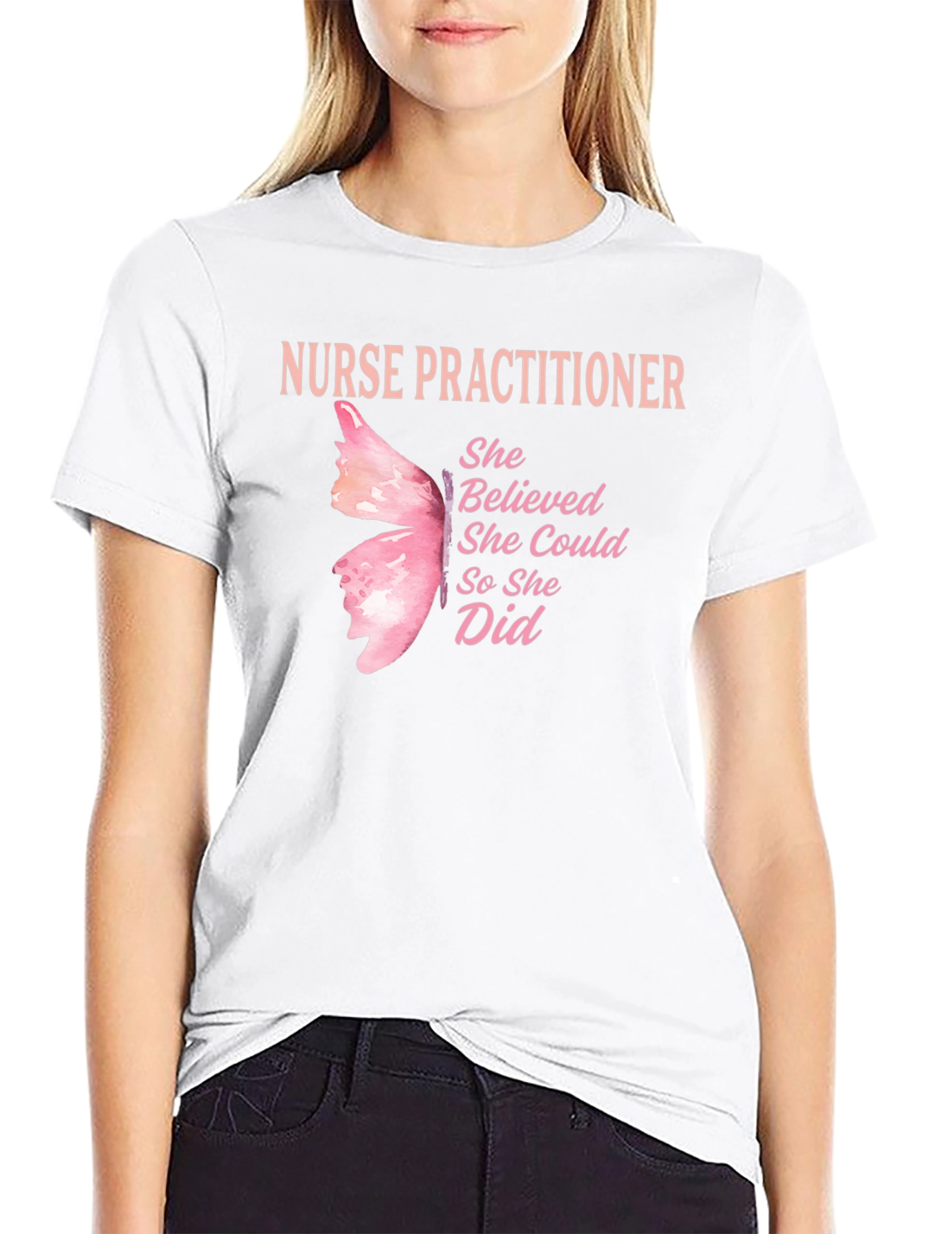 Nurse Practitioner Butterfly T-Shirt