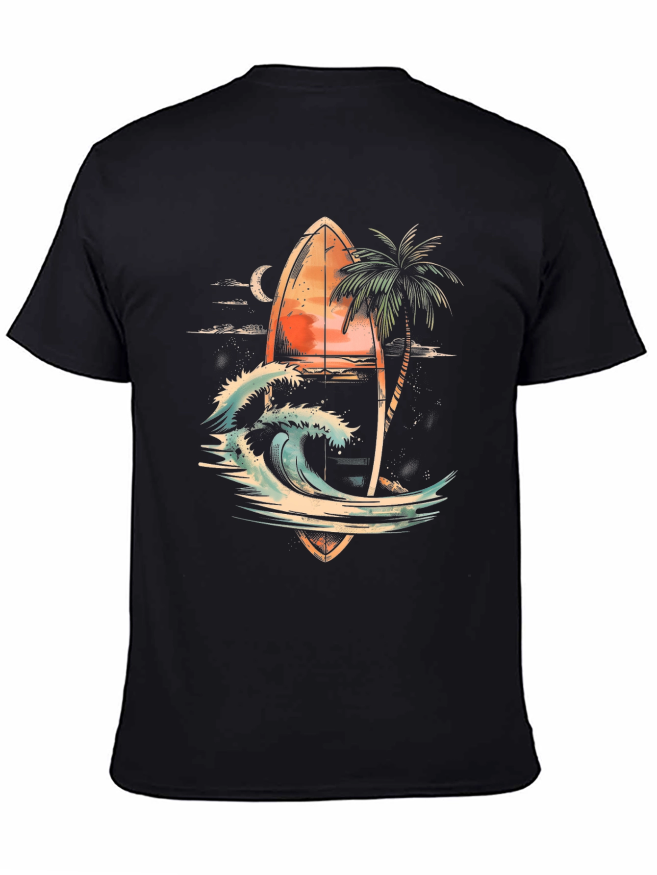 Surfboard Wave Graphic T-Shirt