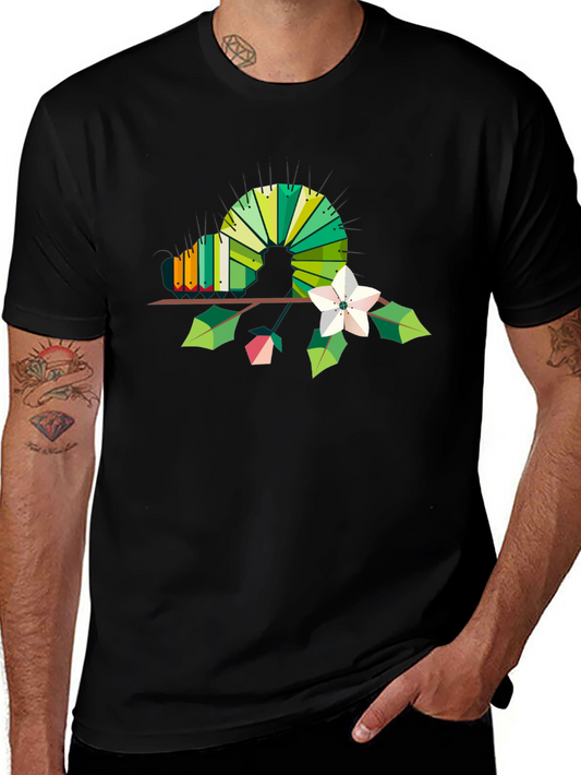 Geometric Caterpillar Graphic T-Shirt
