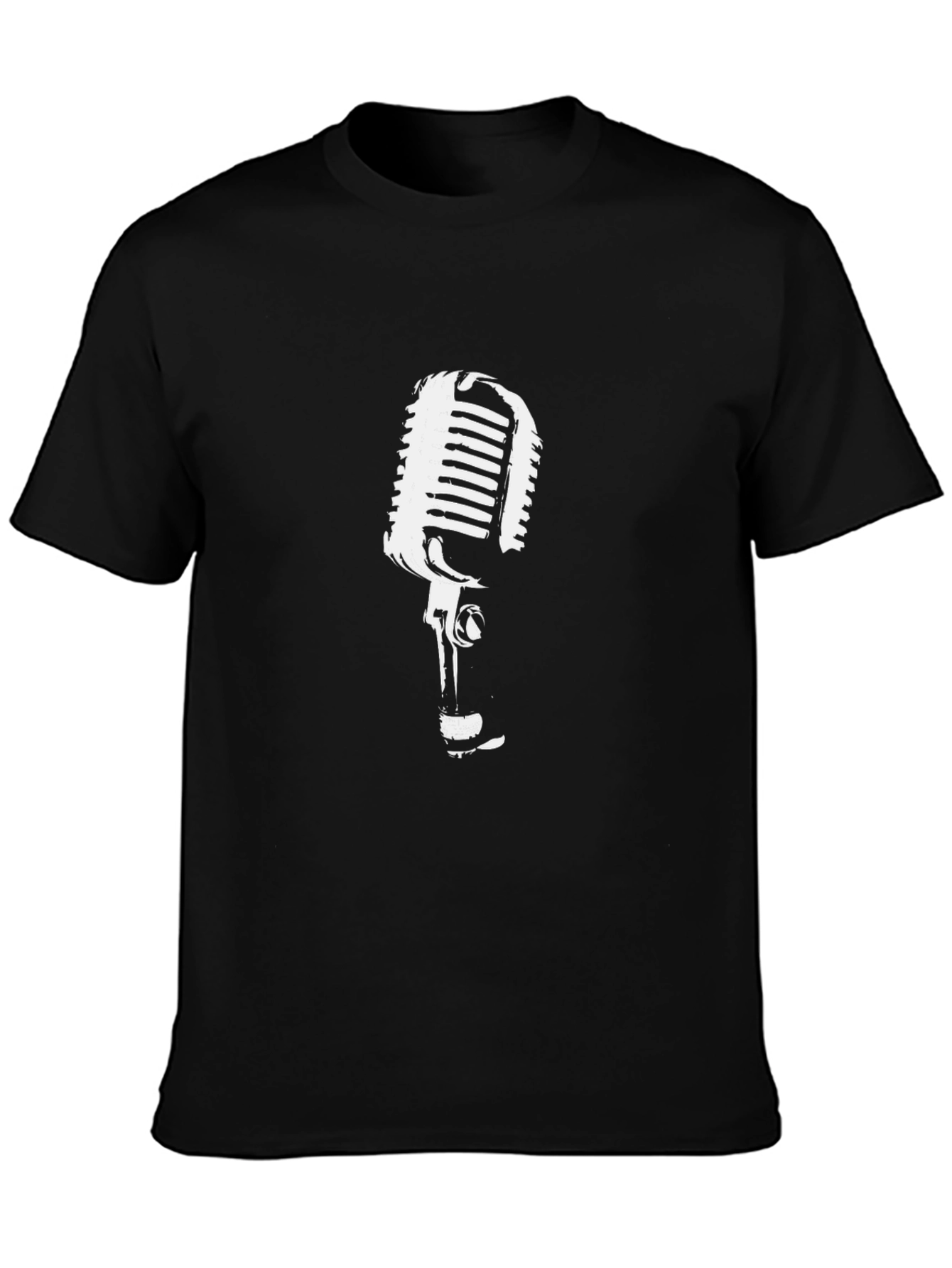 Retro Microphone Graphic Tee - Classic Cool