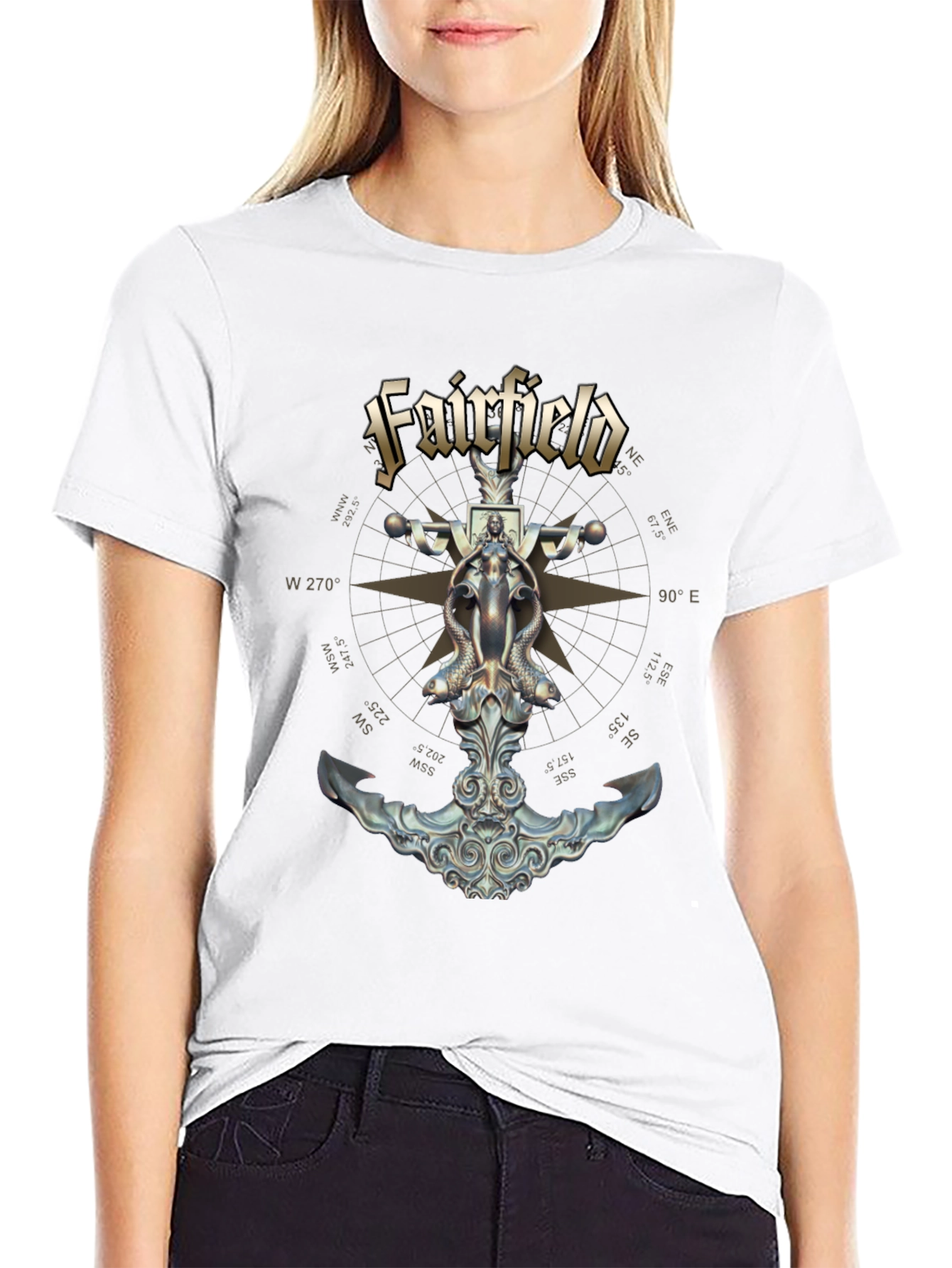 Fairfield Compass Anchor Graphic T-Shirt