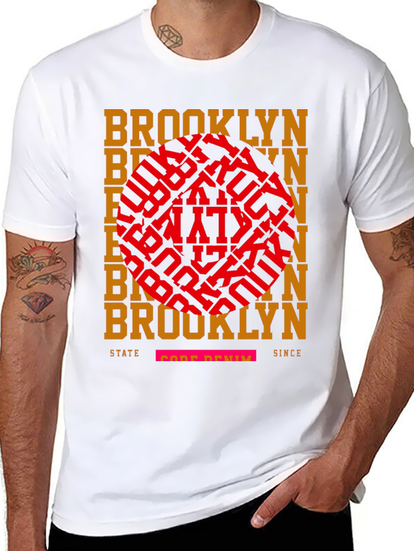 Brooklyn State Core Denim Graphic Tee