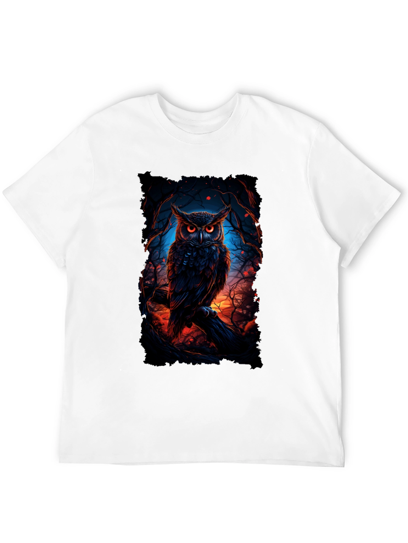 Owl Graphic Black T-Shirt for Men