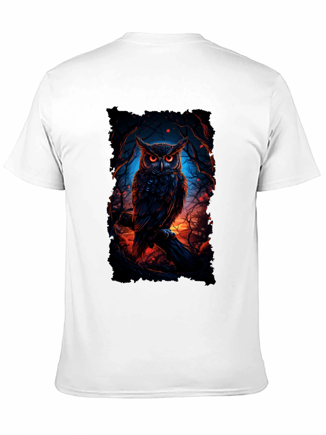 Owl Graphic Black T-Shirt for Men