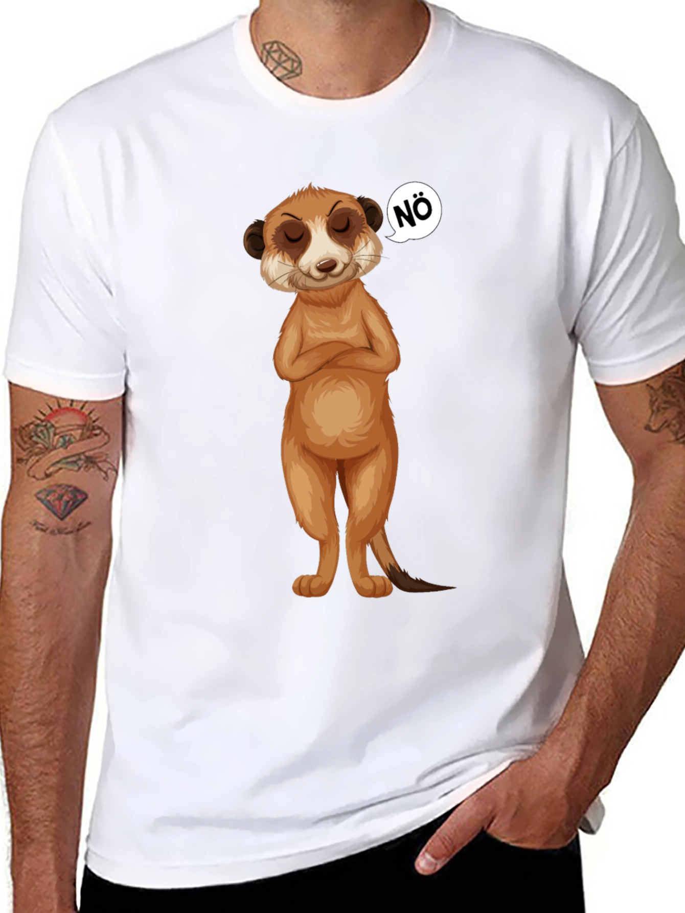 Funny Meerkat Nö T-Shirt - Sarcastic Nope Tee