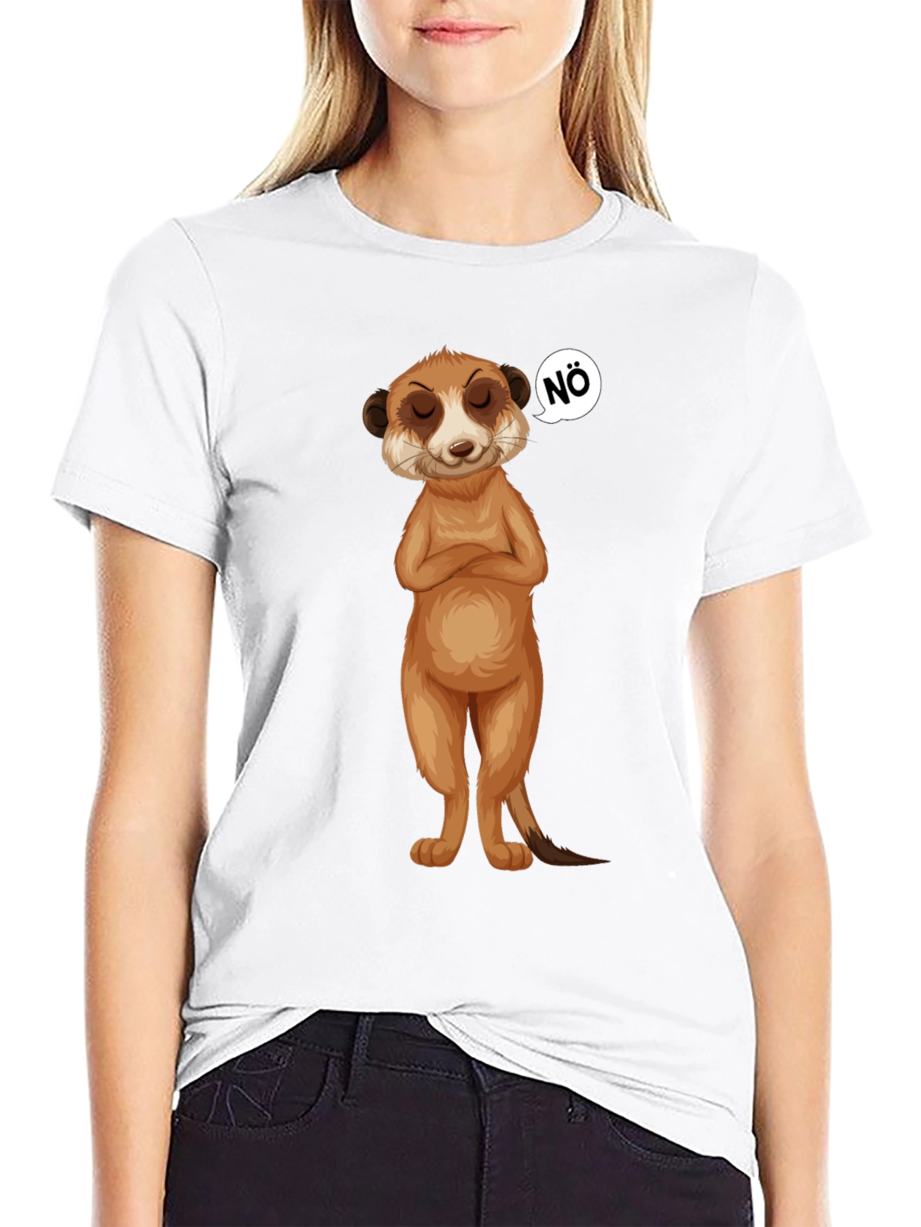 Funny Meerkat Nö T-Shirt - Sarcastic Nope Tee