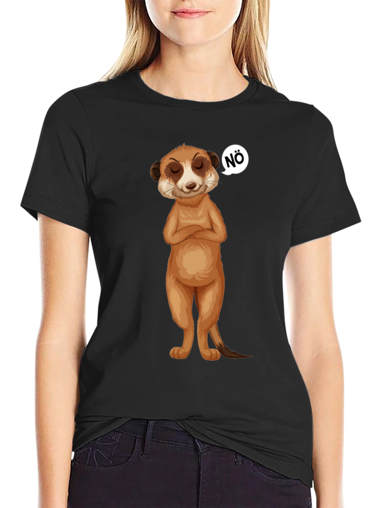 Funny Meerkat Nö T-Shirt - Sarcastic Nope Tee