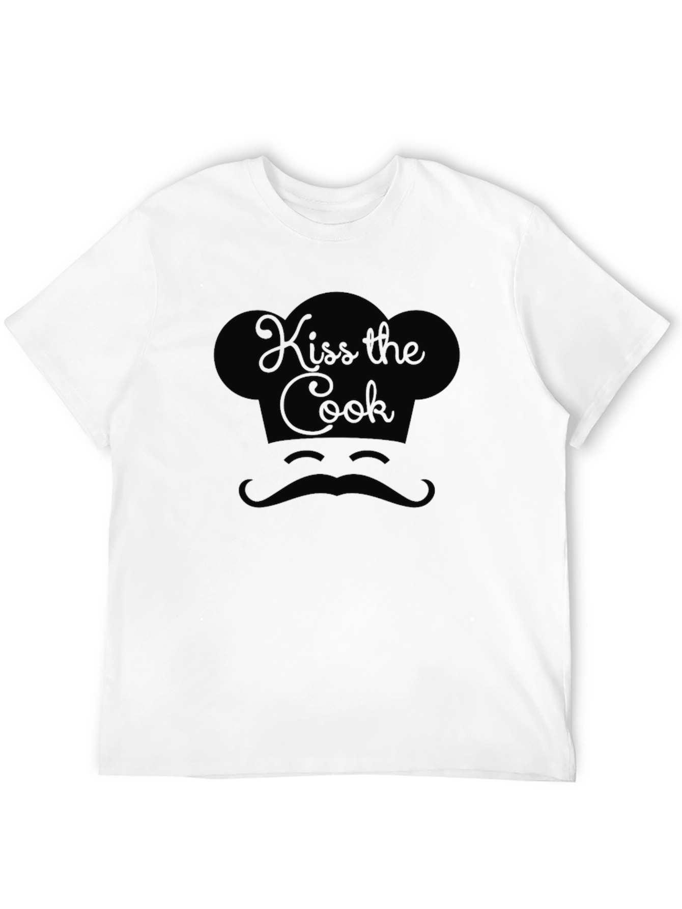 Kiss the Cook Graphic Tee - Black Cotton T-Shirt