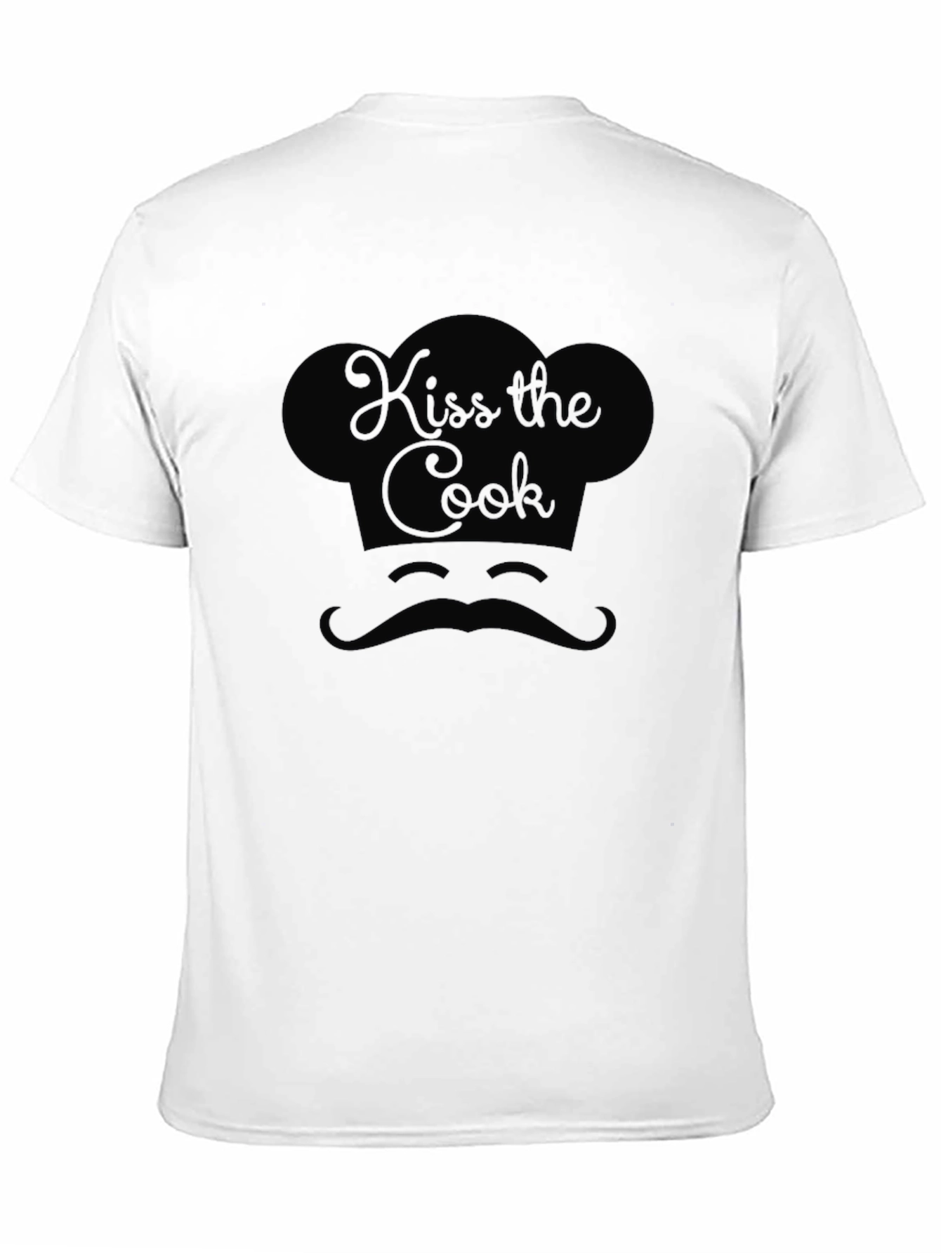 Kiss the Cook Graphic Tee - Black Cotton T-Shirt