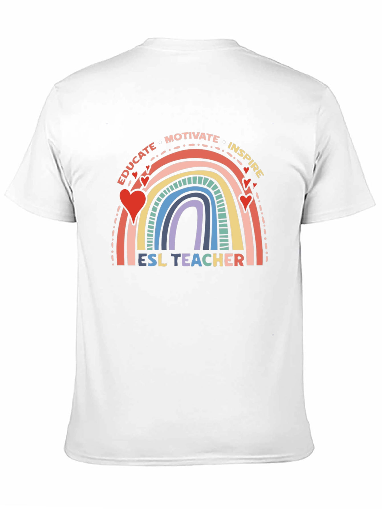 ESL Teacher Rainbow Graphic T-Shirt
