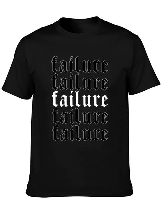 Failure Graphic Print Black T-Shirt