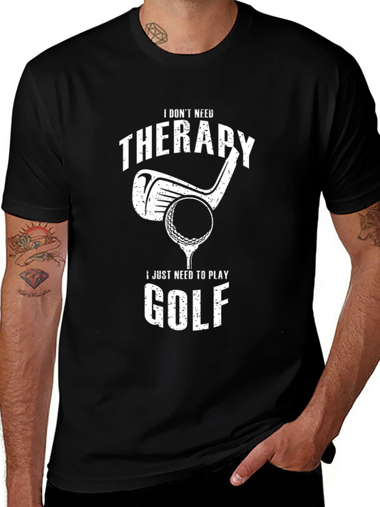 Golf Therapy T-Shirt - Play More Worry Less