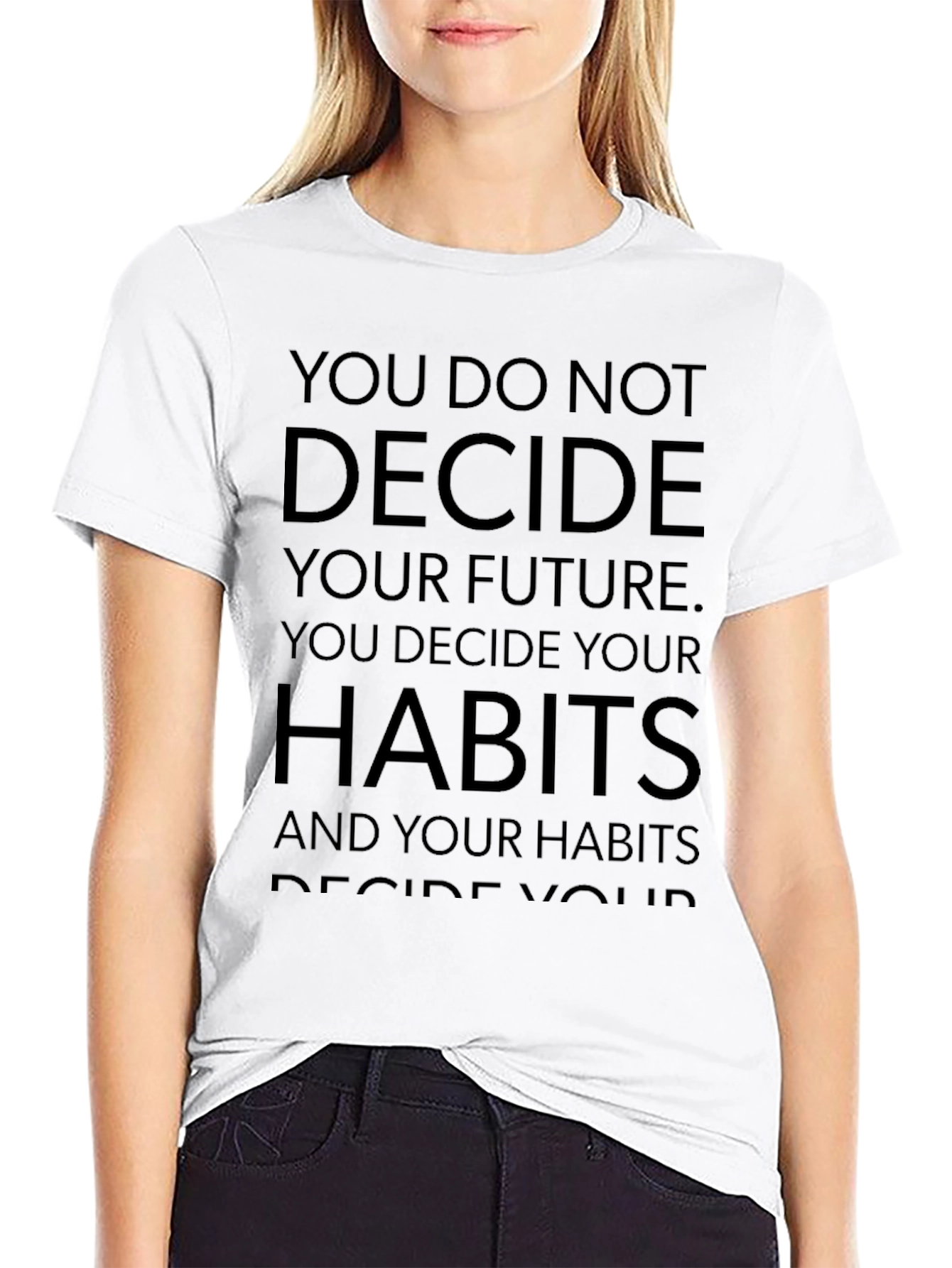 Motivational Graphic Tee - Decide Your Habits