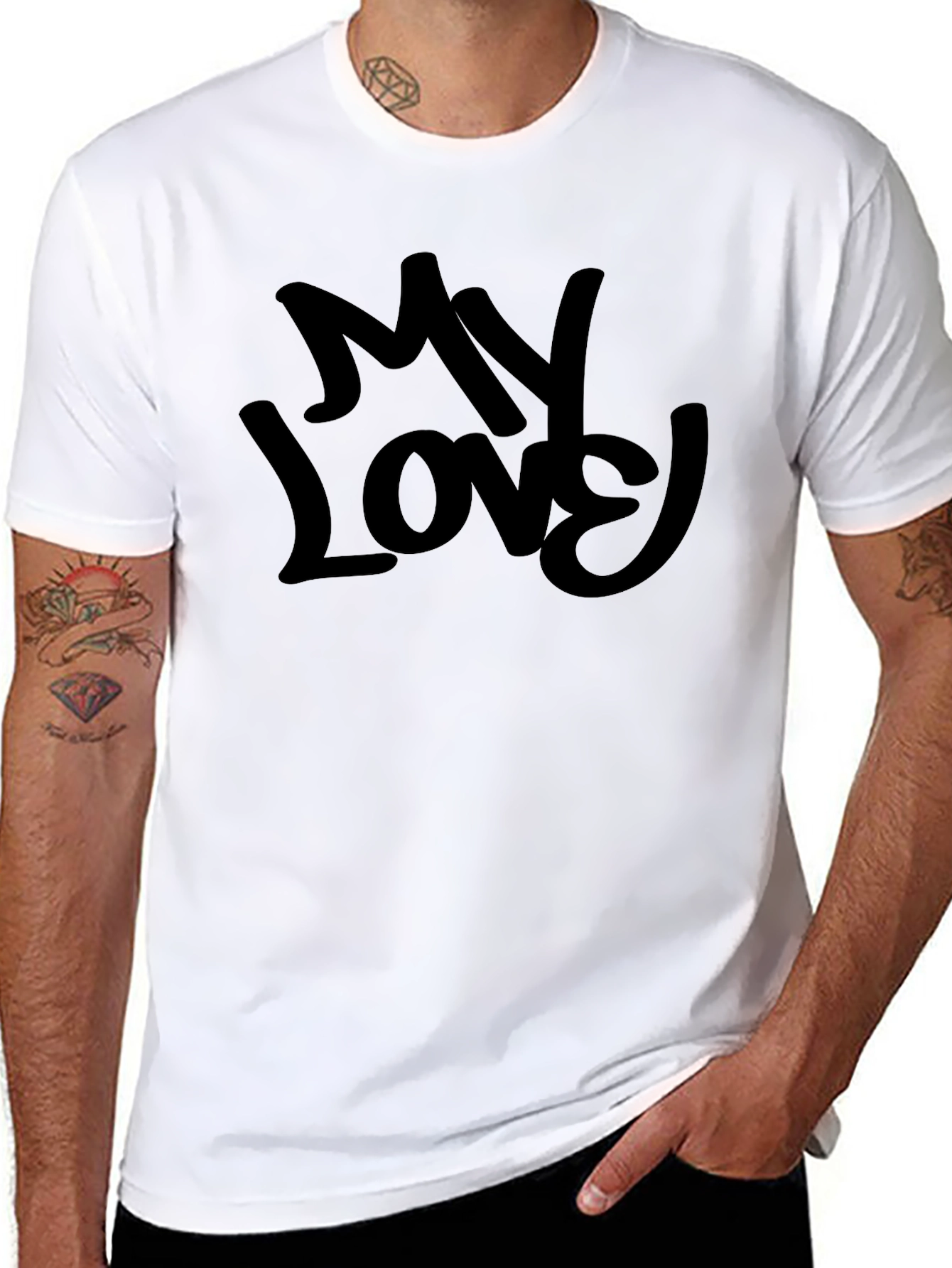 My Love Black Graphic Tee