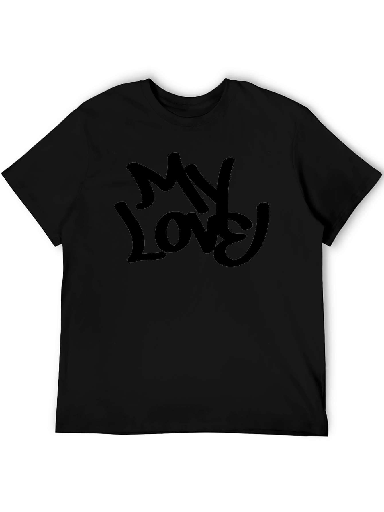 My Love Black Graphic Tee